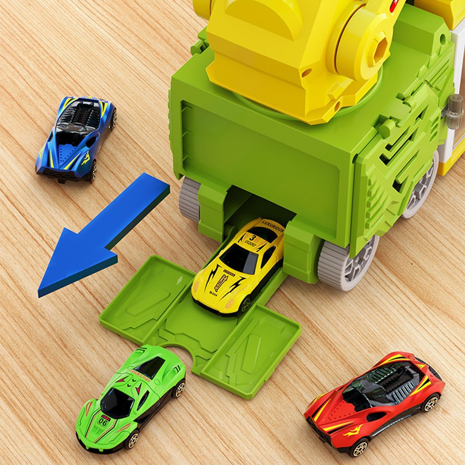 Camión Dinosaurio Juguete Camión Plegable Para Niños Con Compartimento | Coche De Juguete Con 6 Pelotas Para Edades 3 A 8 Años Juego Y En Casa Y Suelo Interior