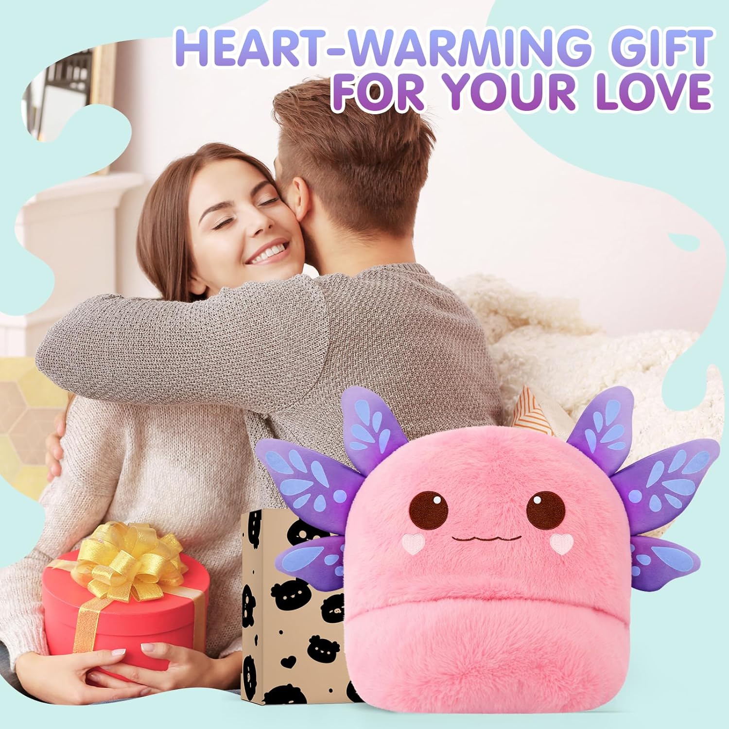 Mewaii Softness Wearable Axolotl Blanket Hoodie – Expertly Designed for American Body,Full Coverage with Easy Movement,Oversized Warm and Cozy Flannel Blanket, Axolotl Gift for Women - Image 6