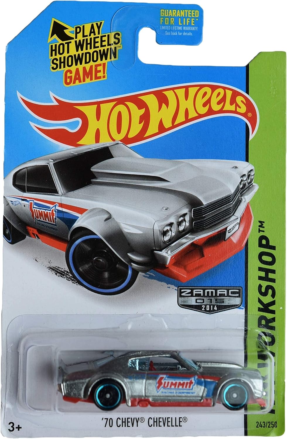 Hot Wheels Zamac '70 Chevy Chevelle, [Silver] Workshop 243/250