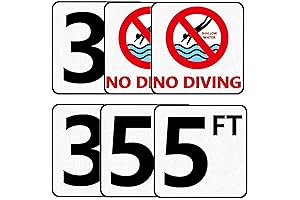Swimming Pool Depth Markers No Diving Safety Pool Safety Decal