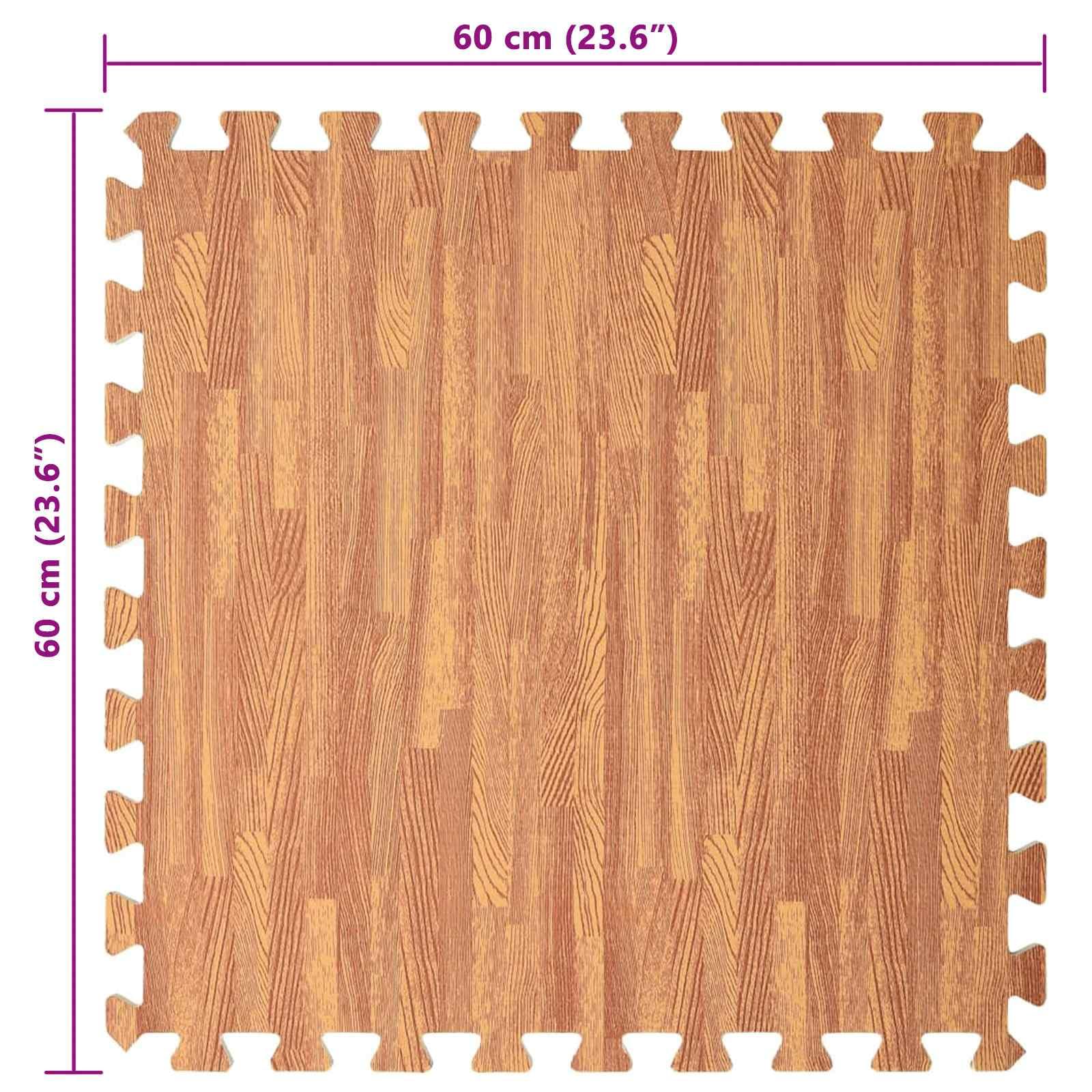 Alfombra de suelo para piscina, 6 unidades, aspecto de madera, 4,32 m², espuma EVA, resistente al agua, para piscina y jacuzzi, base antideslizante con acolchado grueso, diseño de azulejos de fácil