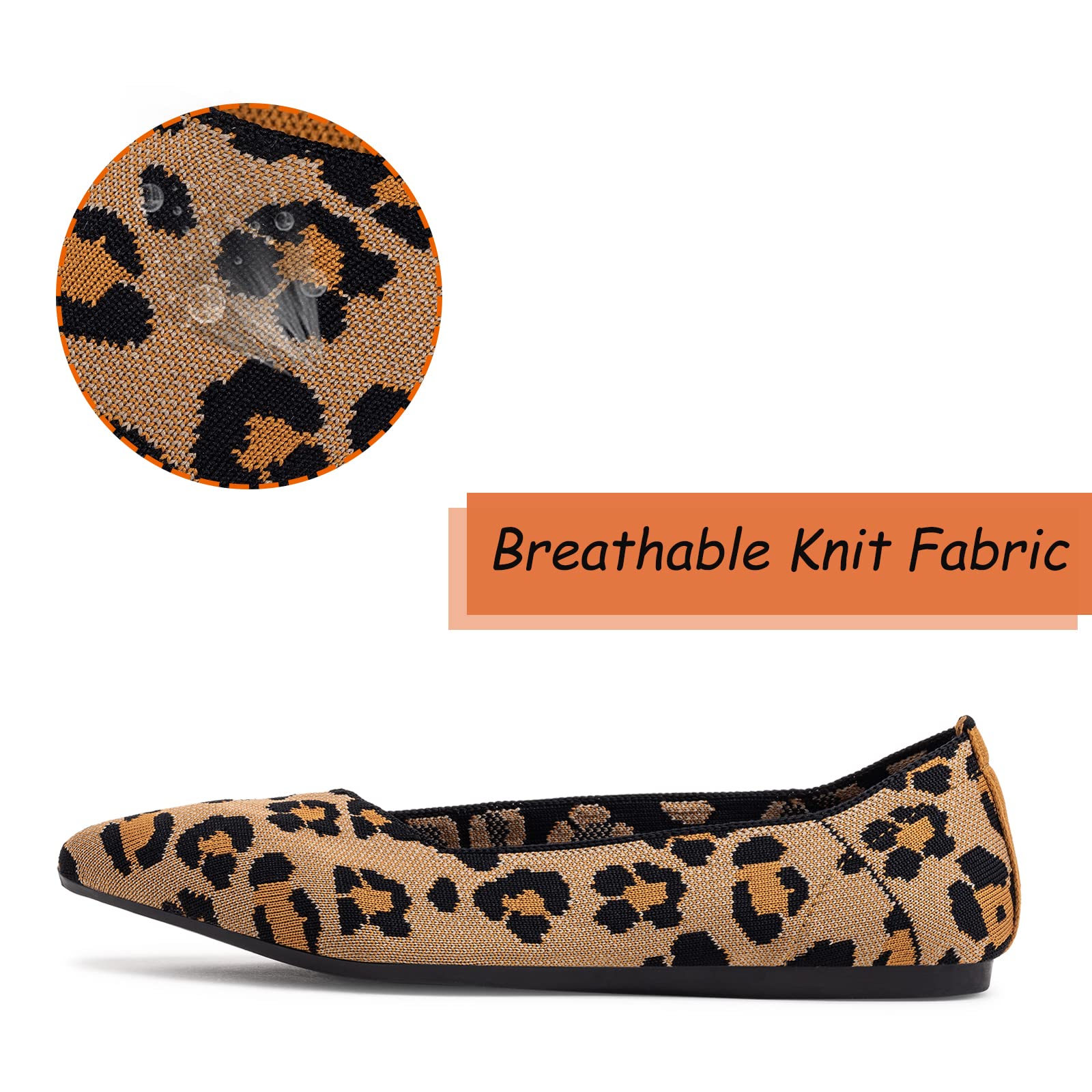 Frank Mully Ballerine a Punta lavorate a Maglia da Donna - Comode Ballerine Slip-on - Scarpe Classiche morbide
