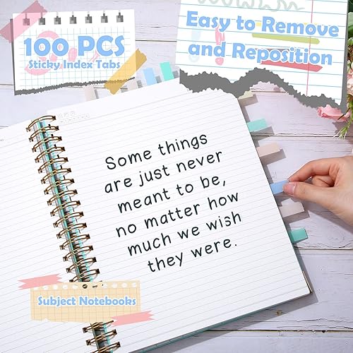 Miniatura 4 de Paquete de 4 cuadernos en espiral de tapa dura de 8.5 x 11 pulgadas, cuaderno con rayas universitarias, diario de escritura de cuero de 300 páginas