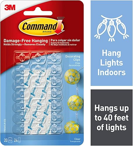 Miniatura 2 de Command 17026CLR-ES Clips de decoración, transparentes, 20 clips (paquete de 2)
