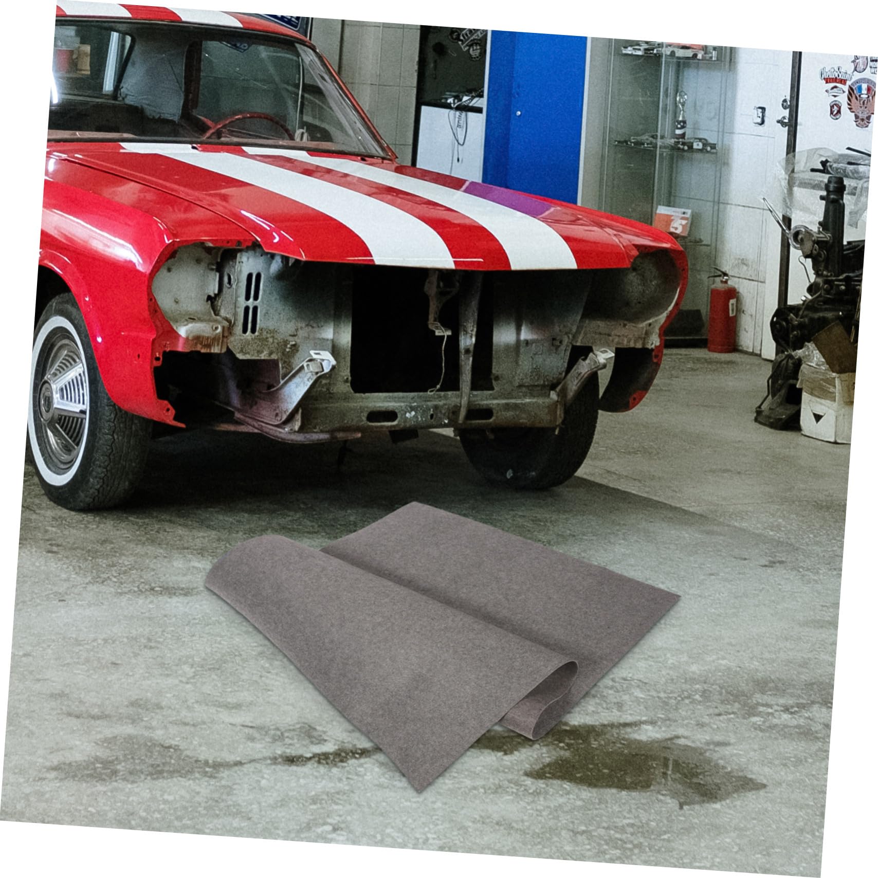 Ölmatte Ölauffangmatte Kompakte und für Garagenboden aus Filz und Leicht zu Reinigende rutschfest Schwarz für Autoreparaturen und Werkstatt