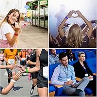 Vista 5 de Pulseras Tyvek pesadas de 7.5 mil Goldistock VIP 500 unidades paquete variado B Bandas de brazo de pulgadas 100 cada uno brazaletes de fiesta