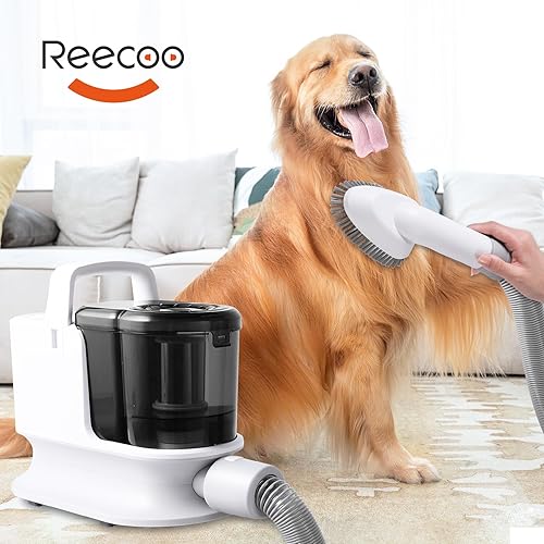 Miniatura 6 de REECOO Pet Grooming Kit Pet Hair Remover Dog Cat Vacuum with 5 Grooming Tools Room Sofa Clothes Cleaning Tool