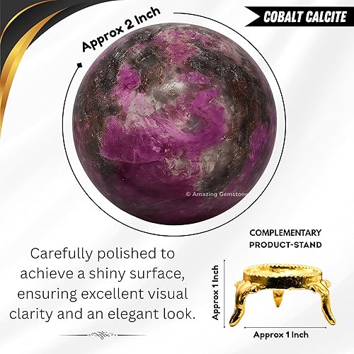 Vista 459 de Amazing Gemstone Black Tourmaline Crystal Ball with Stand - 2" Inches Crystal Sphere Meditation Balls for Witchcraft and Decorative Balls