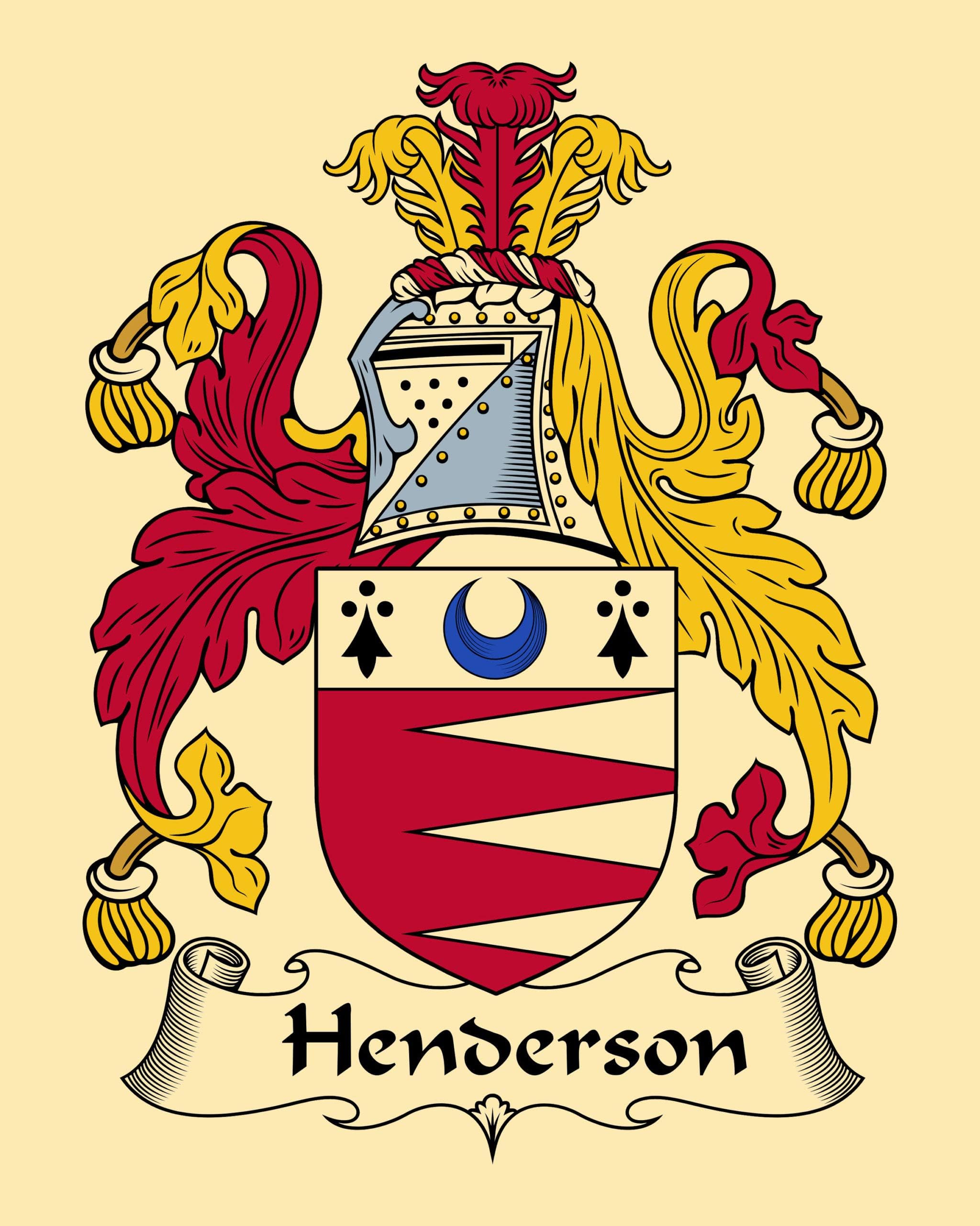 Carpe Diem Designs Henderson Coat of Arms/Henderson Family Crest 8X10 Photo Print (2 Copies) for Framing