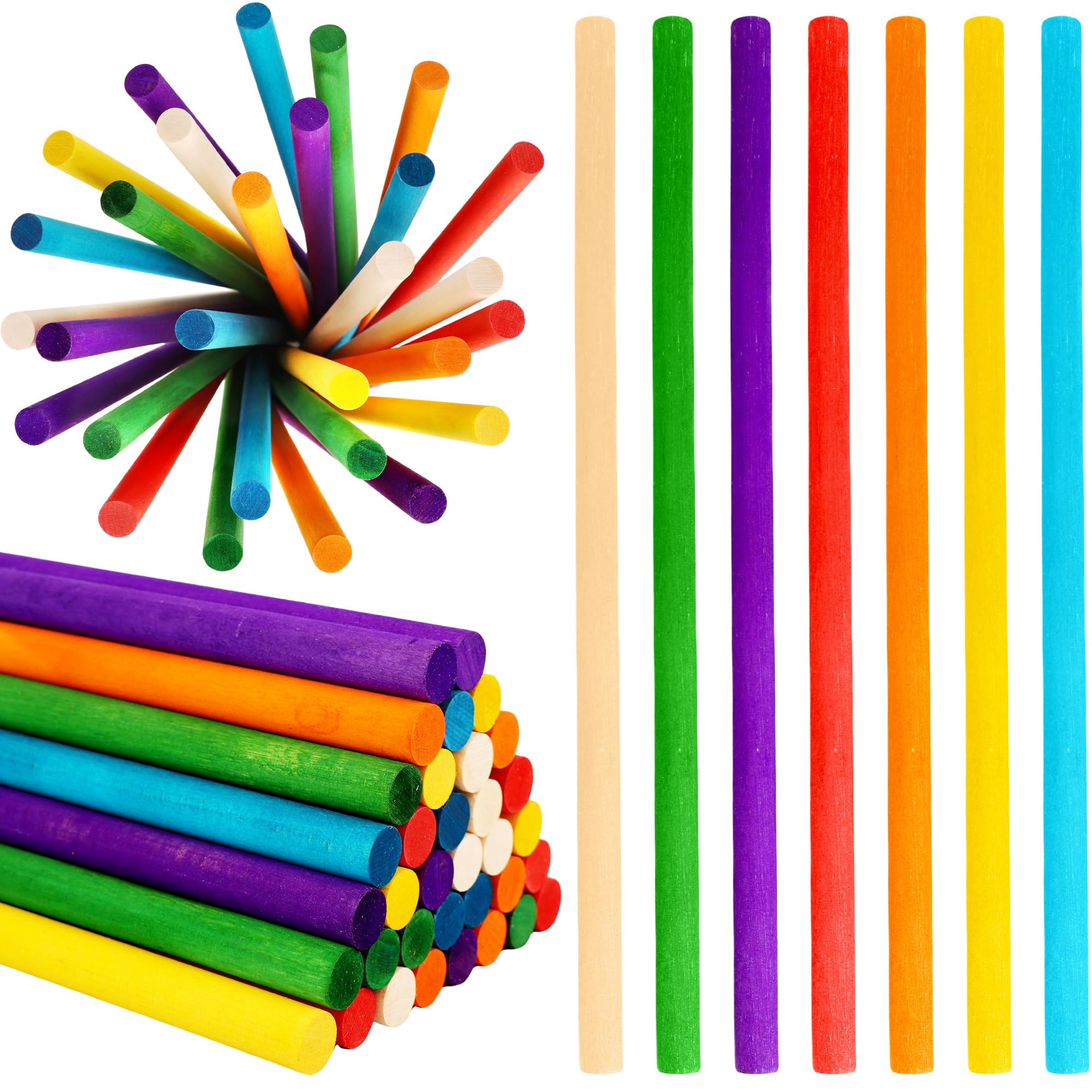 Kugliwa 70 Pcs Rhythm Sticks for Kids Bulk 12 Inch Wood Music Lummi Sticks Wooden Percussion Musical Instruments for Girls and Boys Classroom Activities, 7 Colors