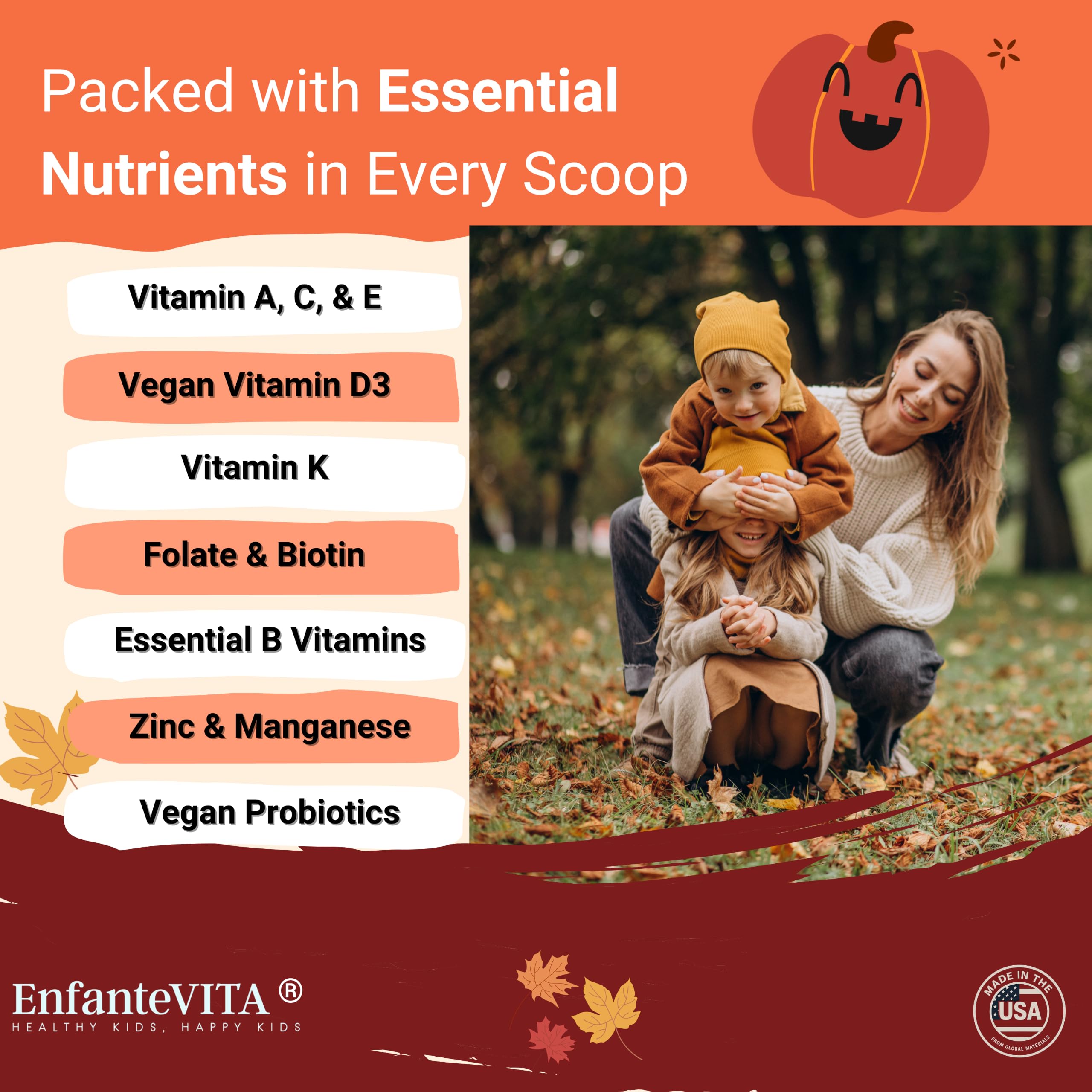 All in One Kids Vitamins, 90 Day Supply, Powder Multivitamin with Probiotics, Immune Support, Gut Health, Vegan D3, Sugar Free, Non GMO, Natural Flavor, Doctor Formulated, Daily Nutrition — Amazon image 3