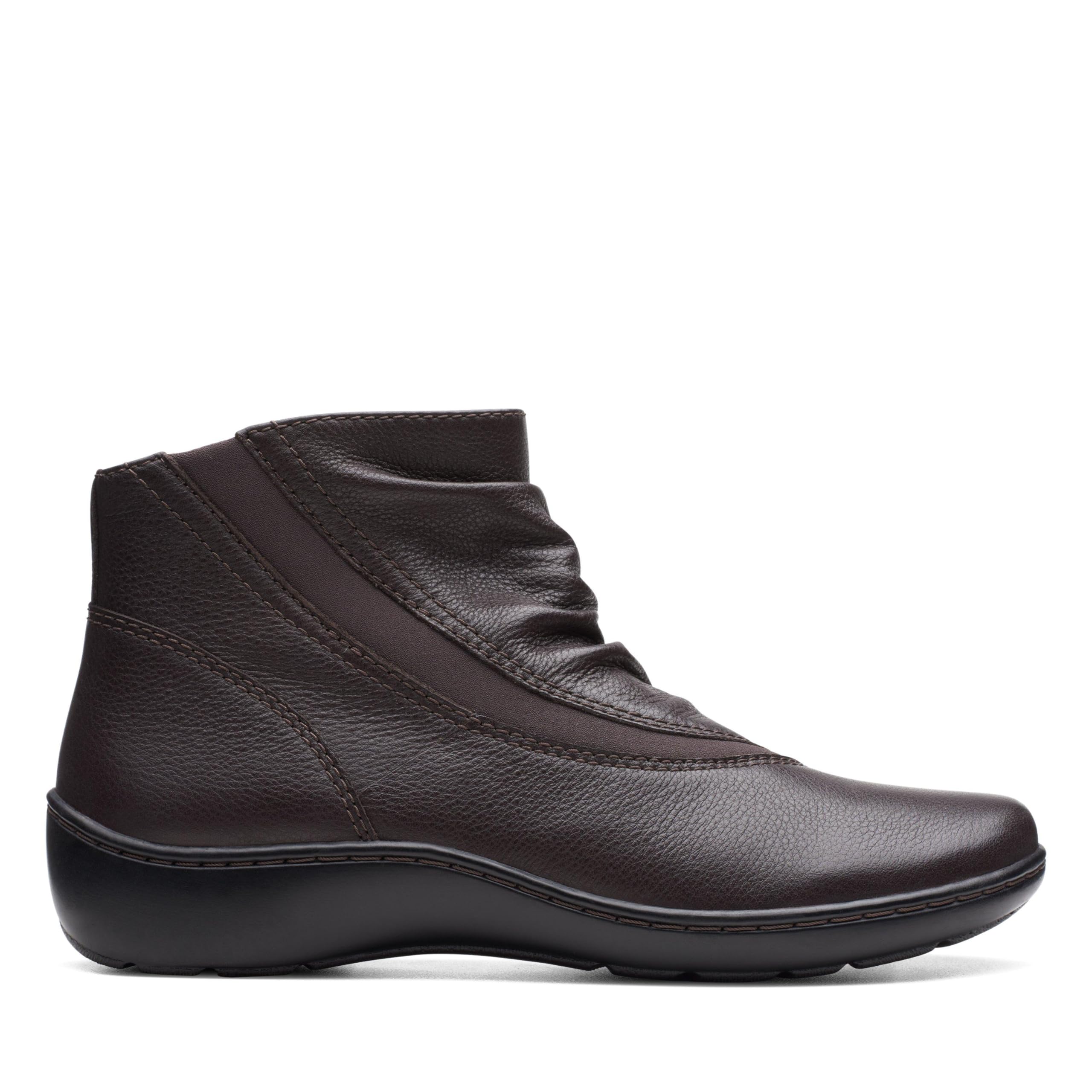 Clarks Cora Derby Womens Dark Brown Lea, 5.5