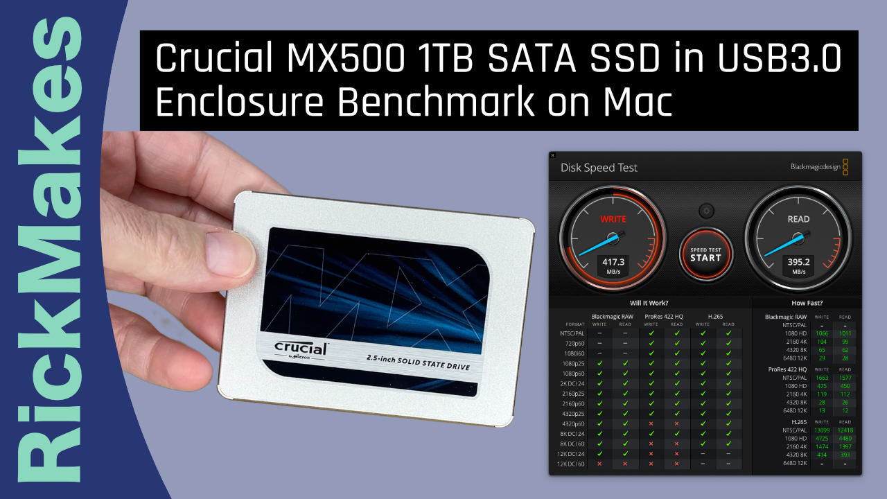 内蔵型SSD 1TB SSD CRUCIAL + Enclosure Watch Crucial MX500 1TB SATA SSD in USB3.0 Enclosure Benchmark on