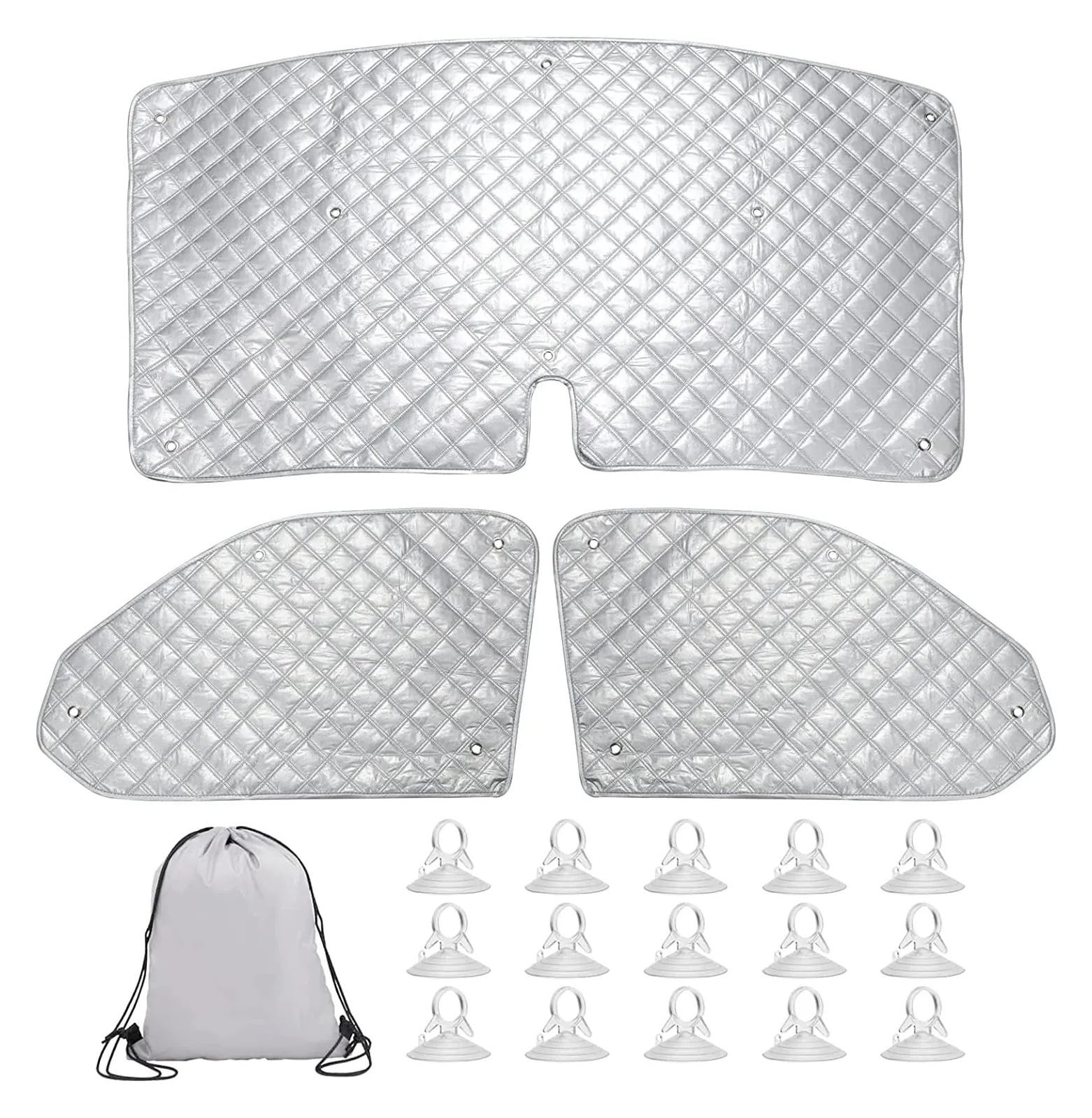 3 szt. wewnętrzna osłona termiczna na okno zestaw do VW T5 T6 Sunshade Windscreen Protection Exterior Accessories Foldable Windshield Sunshade
