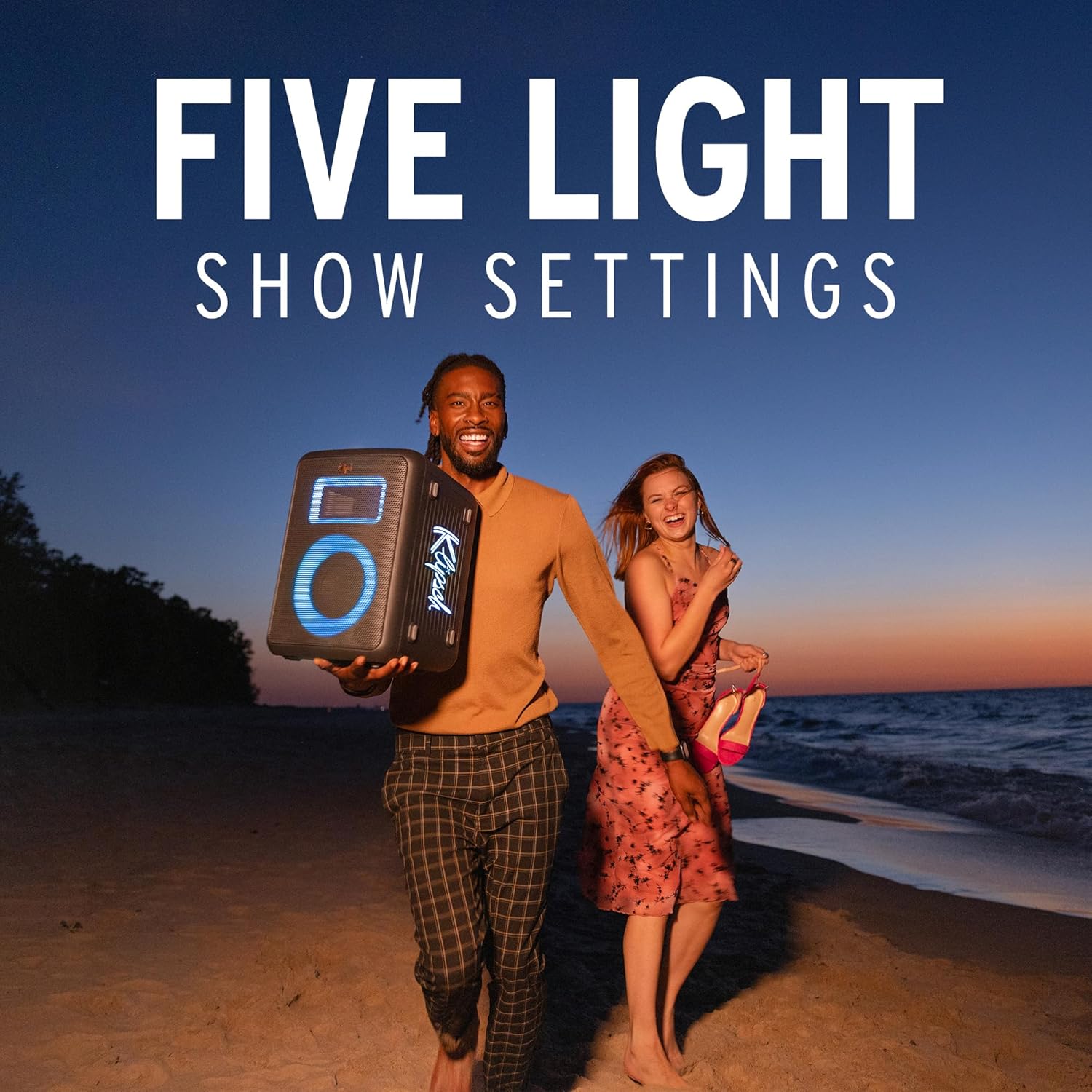 Klipsch Vegas Music City Party Speaker - Five Light Show Settings, 8 Hour Battery Life, IPX4 Rated, Pole mountable and mic Included! - Image 8