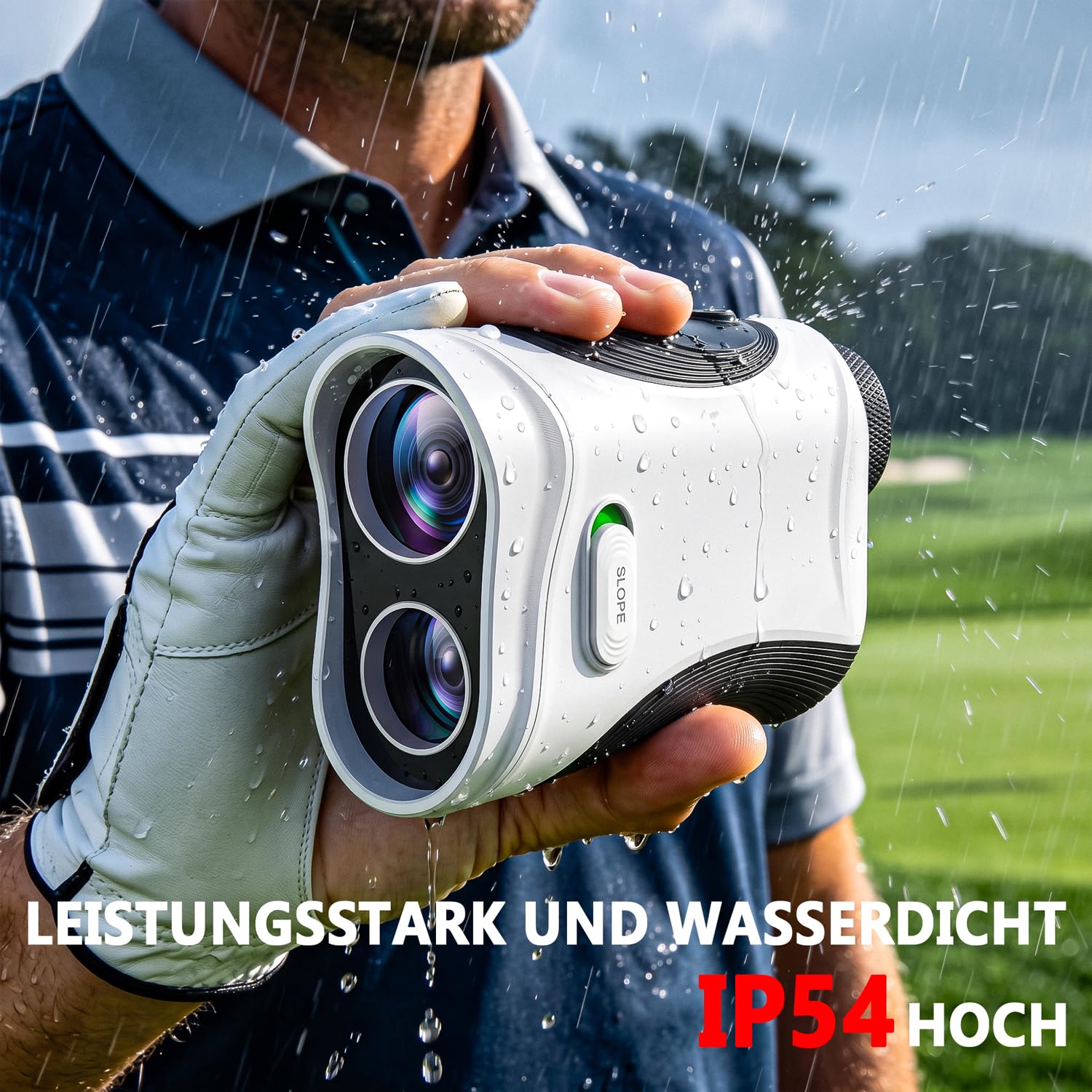 SKYBASIC Laser Golf Entfernungsmesser 1200 Yards, 7X Vergrößerung mit Slope, Flag-Lock, ±1m Genauigkeit, IP54 wasserdicht, magnetisch, USB-C aufladbar, inkl. Tasche, Für Golf & Jagd
