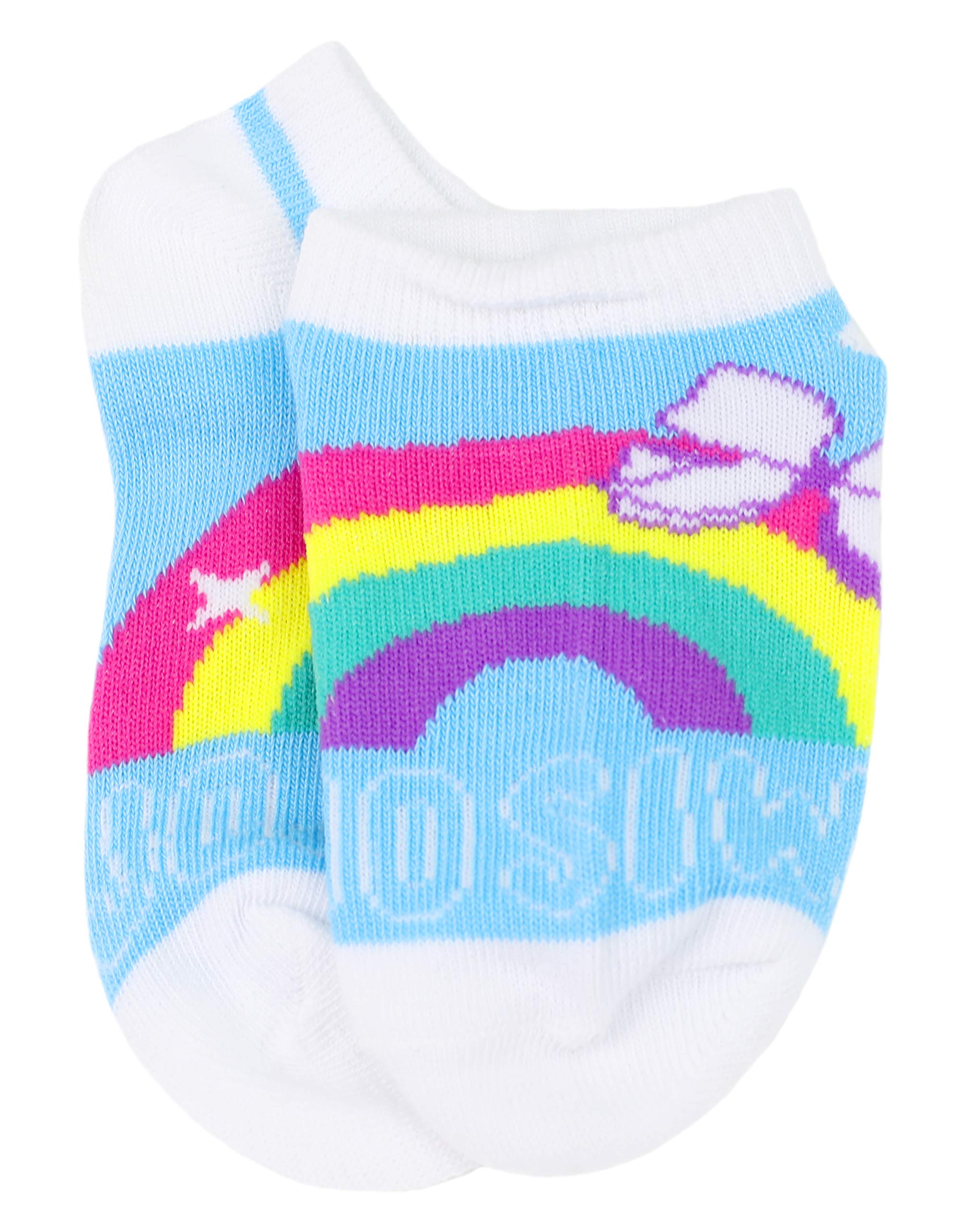 Nickelodeon Girl's Jojo Siwa 5 Pack Socks, Sock Size: 6-8 (Shoe Size: 10-4), Black/Blue