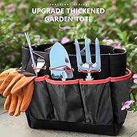 Vista 2 de Garden Tools - Herramientas de mano de jardinería resistentes de 9 piezas con bolsa organizadora de herramientas de jardín a la moda y duradera