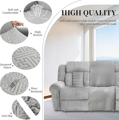 Miniatura 251 de Fundas 100% impermeables para sofá reclinable seccional, fundas para sofá reclinable en forma de L, funda para sofá seccional de esquina en forma de