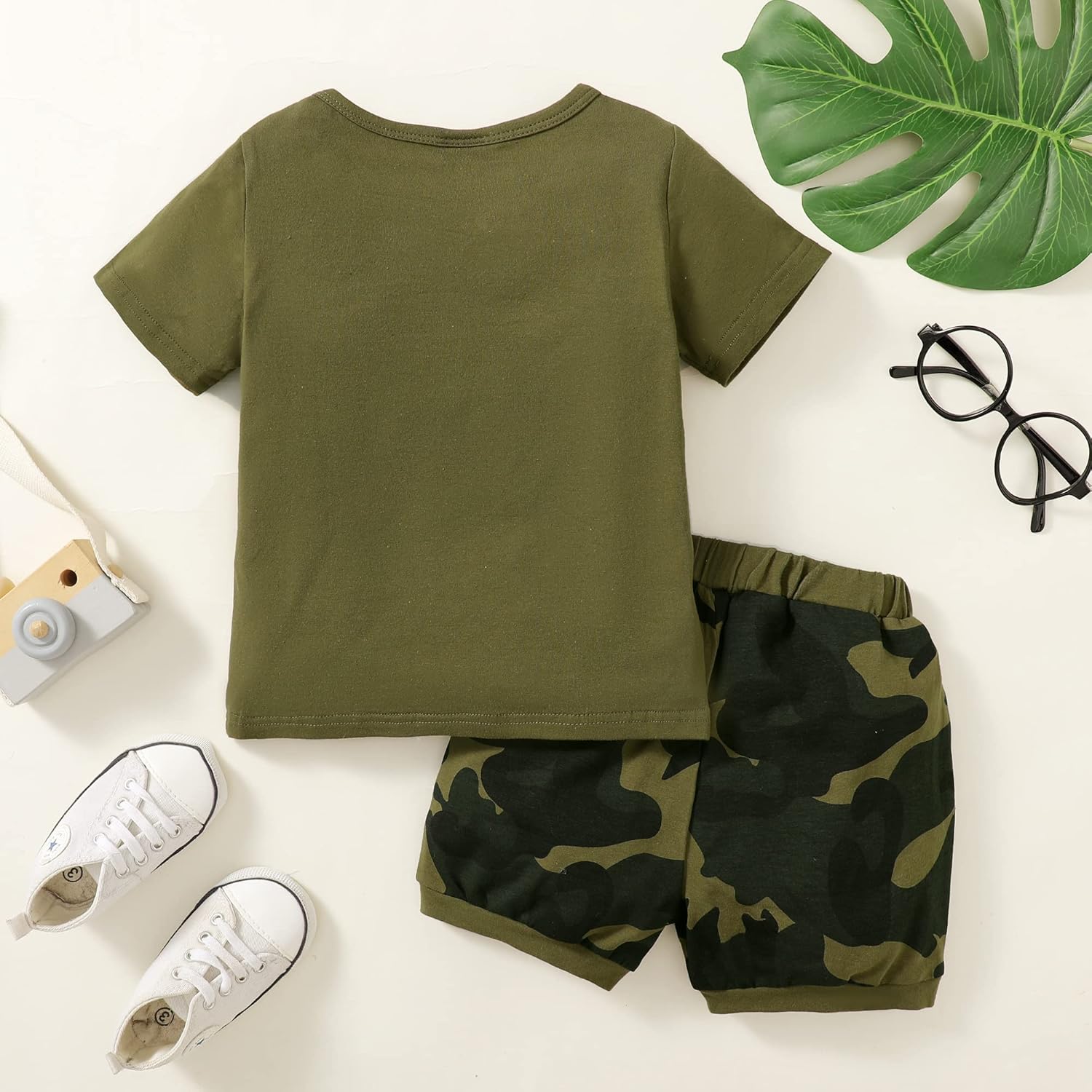 Kucnuzki Toddler Baby Boy Clothes Outfits Short Summer Sleeve Letters Printed Shirt Shorts Sets 2PC Little Boy Clothing - Image 3