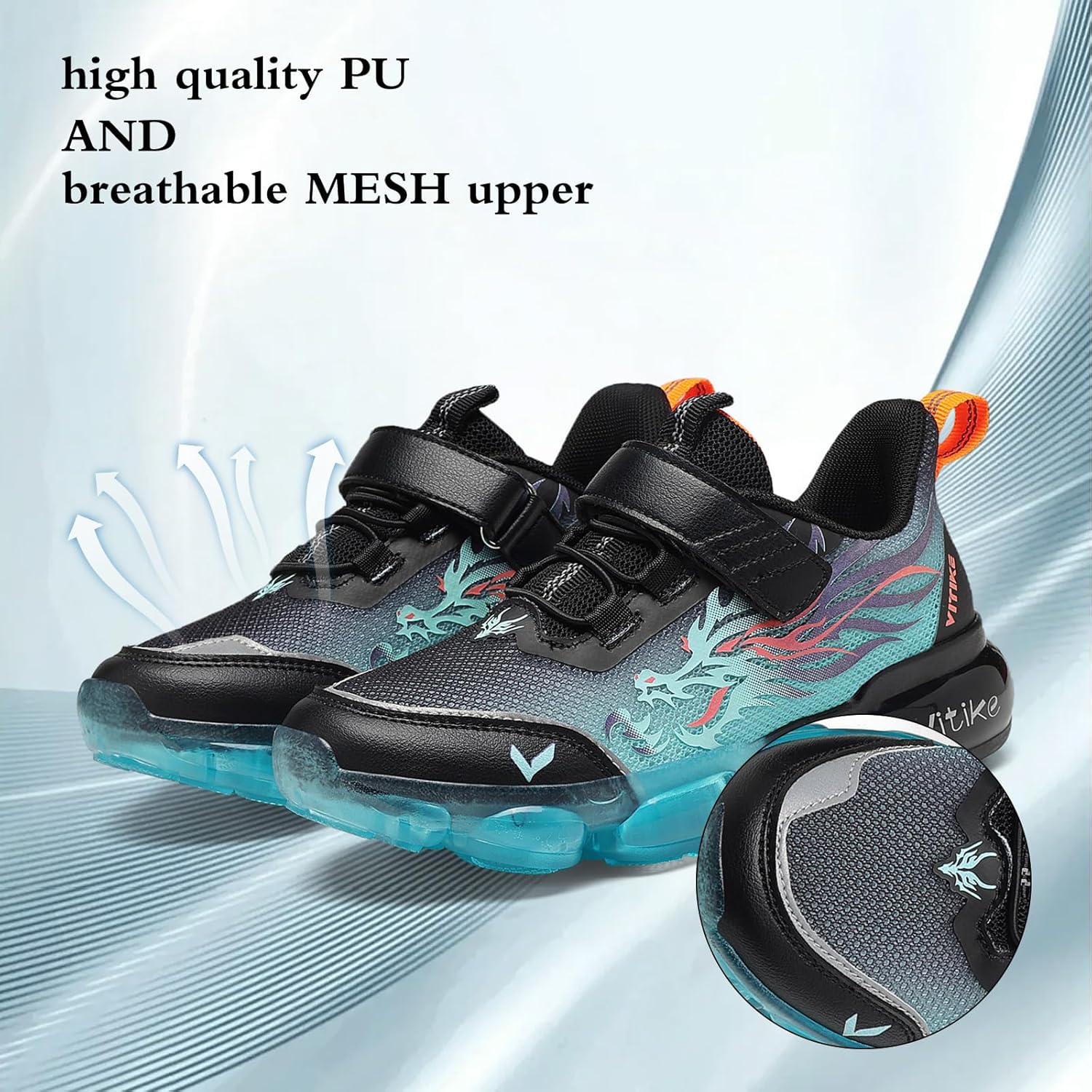 JMFCHI Kids Sneakers Boys Girls Tennis Running Shoes Outdoor Hiking Sneaker for Boys Athletic Breathable - Image 3