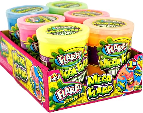 Miniatura 2 de JA-RU Masilla de ruido Mega Flarp de 1 libra perfumada (6 unidades) juguete sensorial blando para Pascua, juguete antiestrés para autismo, regalos