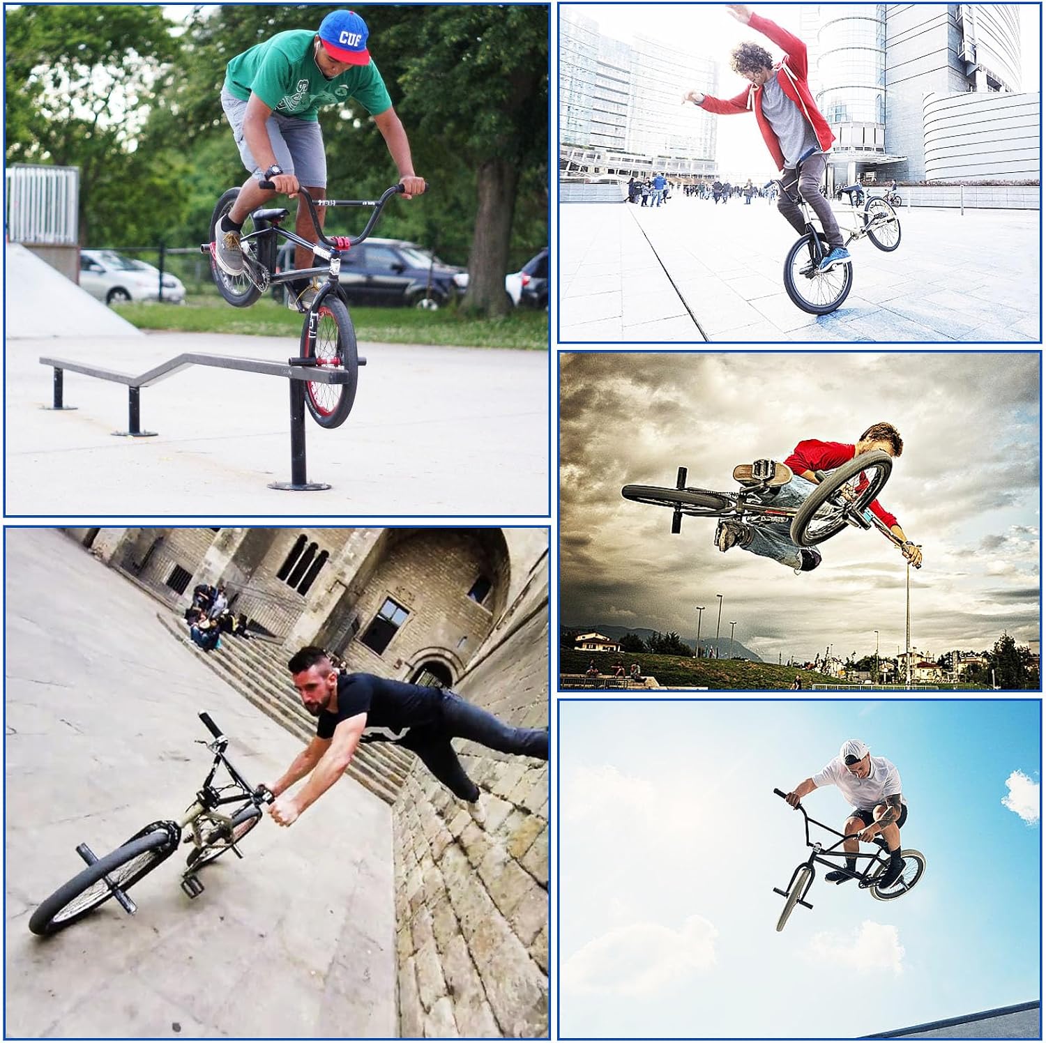 Bike Pegs for 3/8 inch Axles, Aluminum Alloy Anti-Skid Lead Foot Bicycle Pegs BMX Pegs for Mountain Bike Cycling Rear Stunt Pegs
