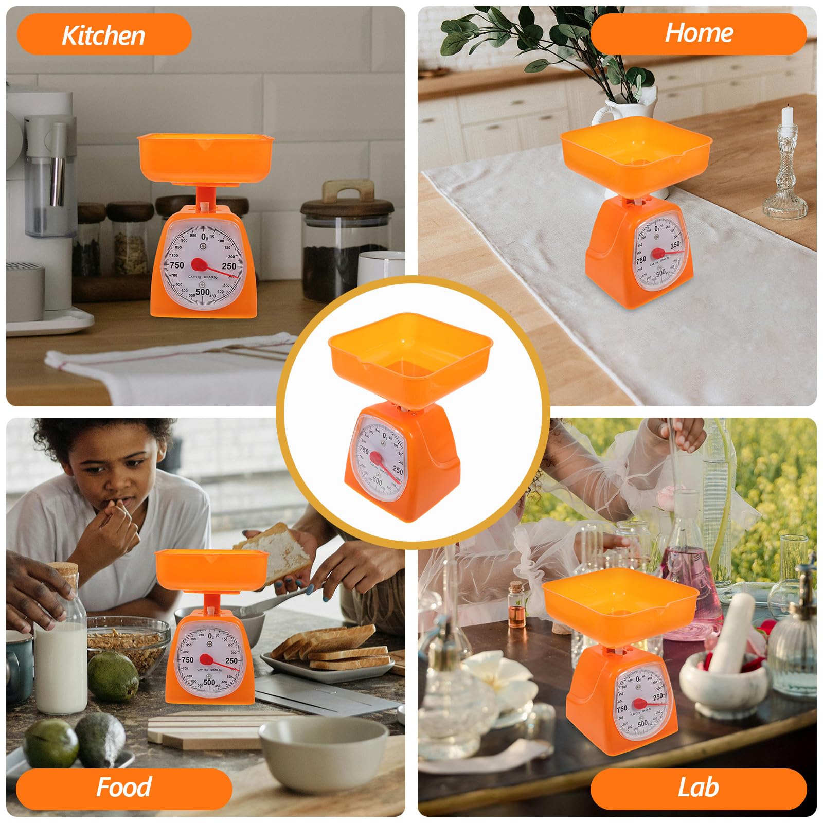 Bilancia Meccanica da Cucina 1kg 2kg Quadrante Alta Definizione