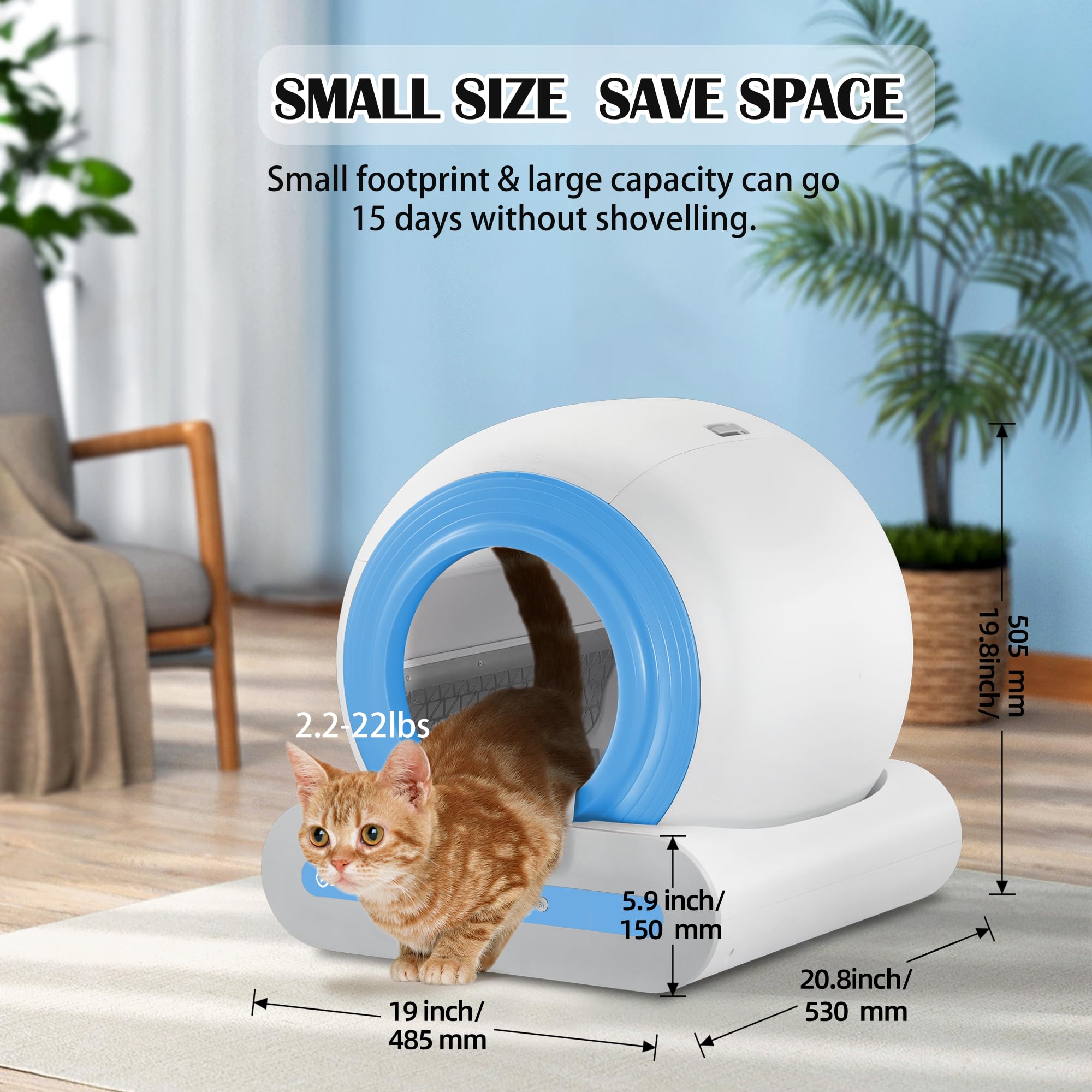 J Jorbasado Self Cleaning Litter Box Automatic Cat Litter Box