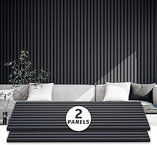 Acoustic Panels Sound Absorbing Wood Wall Panels for Interior Wall Decor 2 Pack 48x24 Inch, Wooden Panels TV Wall Decor Decorative Noise Cancelling Wainscoting Panels for Bedroom, Living Room