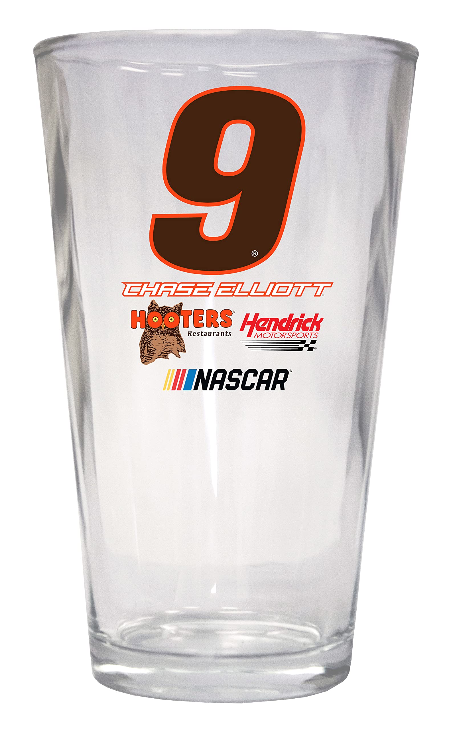 Chase Elliott #9 Hooters Throwback Officially Licensed NASCAR Pint Glass New for 2020