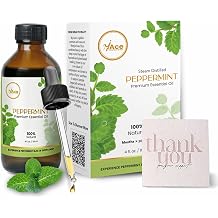 My ACE Peppermint Essential Oil 4 Fl Oz - Pure & Natural - Premium Grade for Aromatherapy, Diffuser, Skin, Hair, Massage, Candle & Soap Making, Home - Glass Bottle with Dropper - Long Lasting Scent