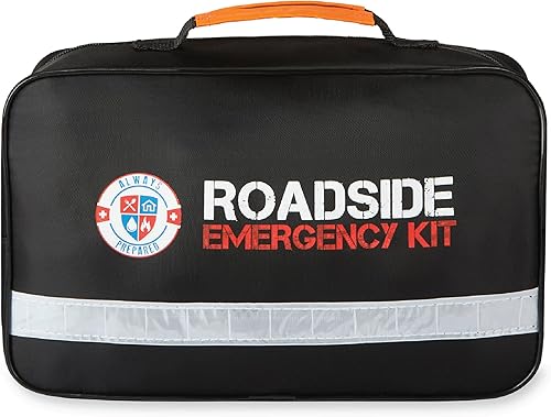 Miniatura 1 de Always Prepared kit de asistencia prémium de emergencia de 125piezas con cables de arranque kit todo en uno para auto visibilidad seguridad y