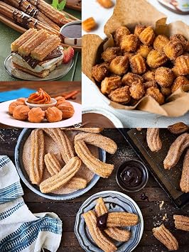 Churro Making Kit 54 Pcs with Piping Tips & Bags for Homemade Churros