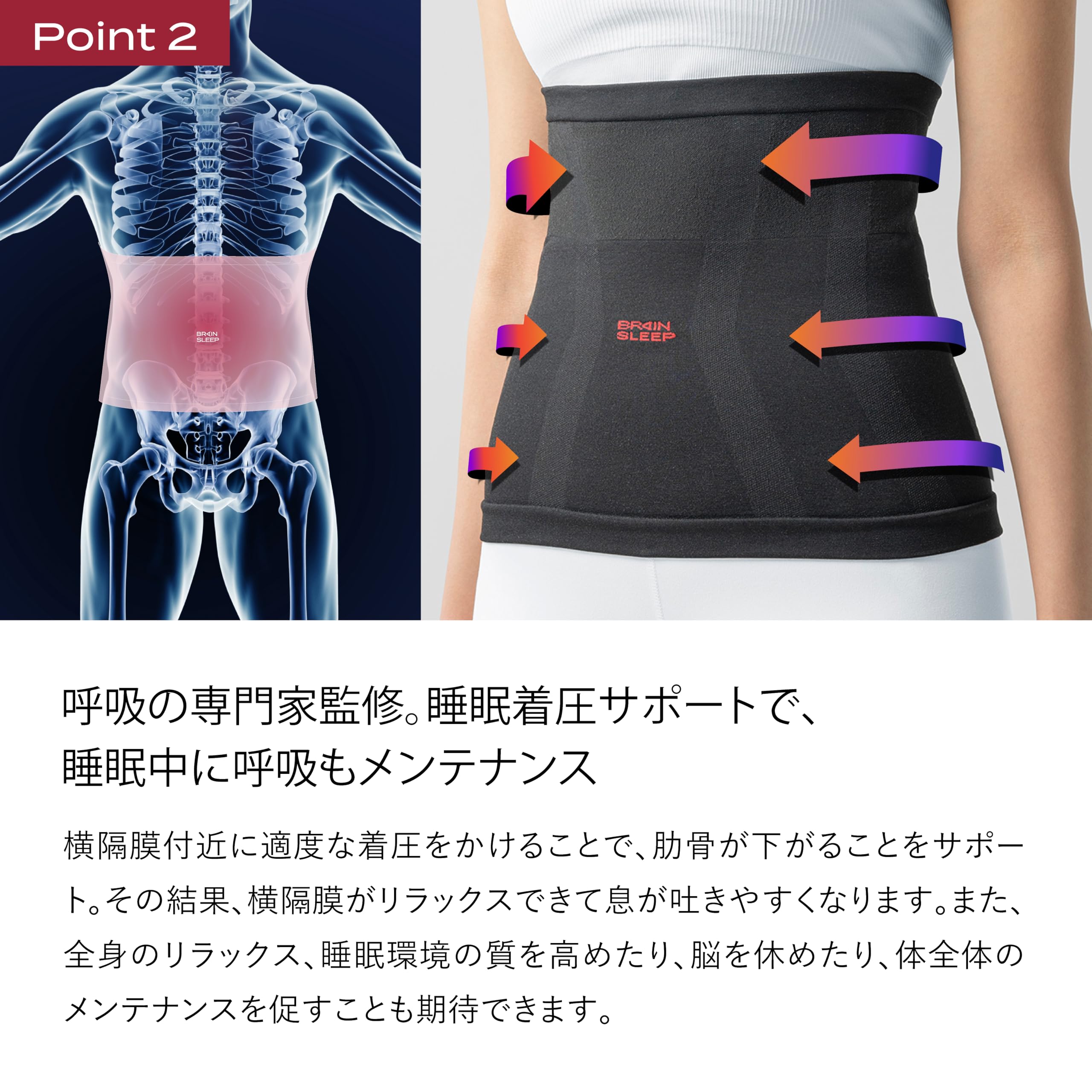 Amazon.co.jp: [ブレインスリープ] ハラマキ リカバリー M サイズ