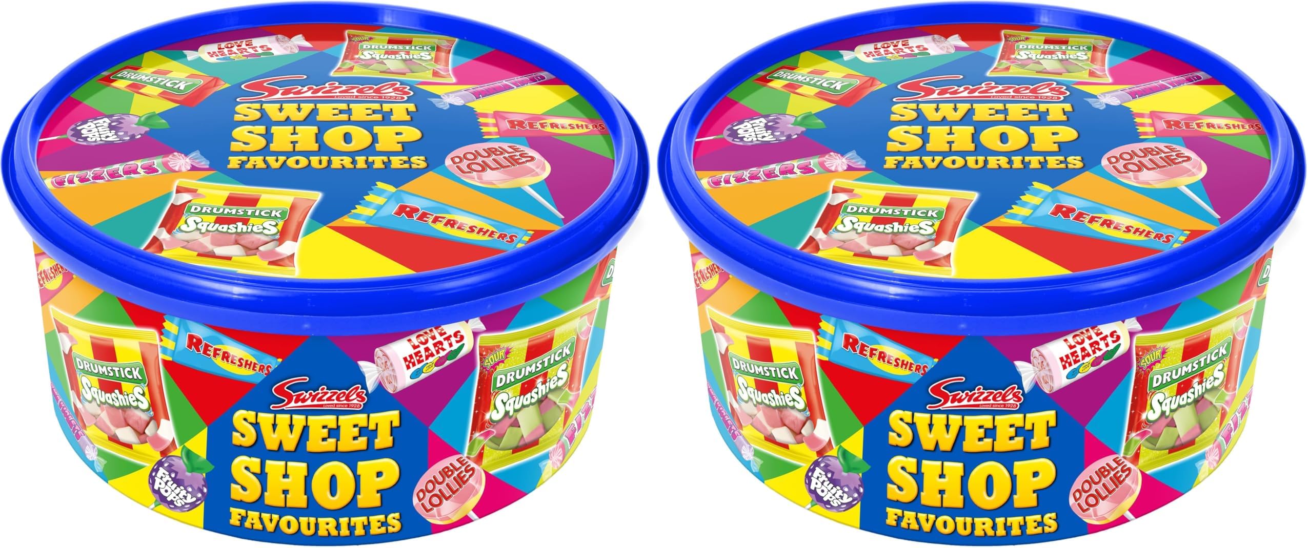 Swizzels Sweet Shop Favourites Tub 650g, White (Pack of 2)