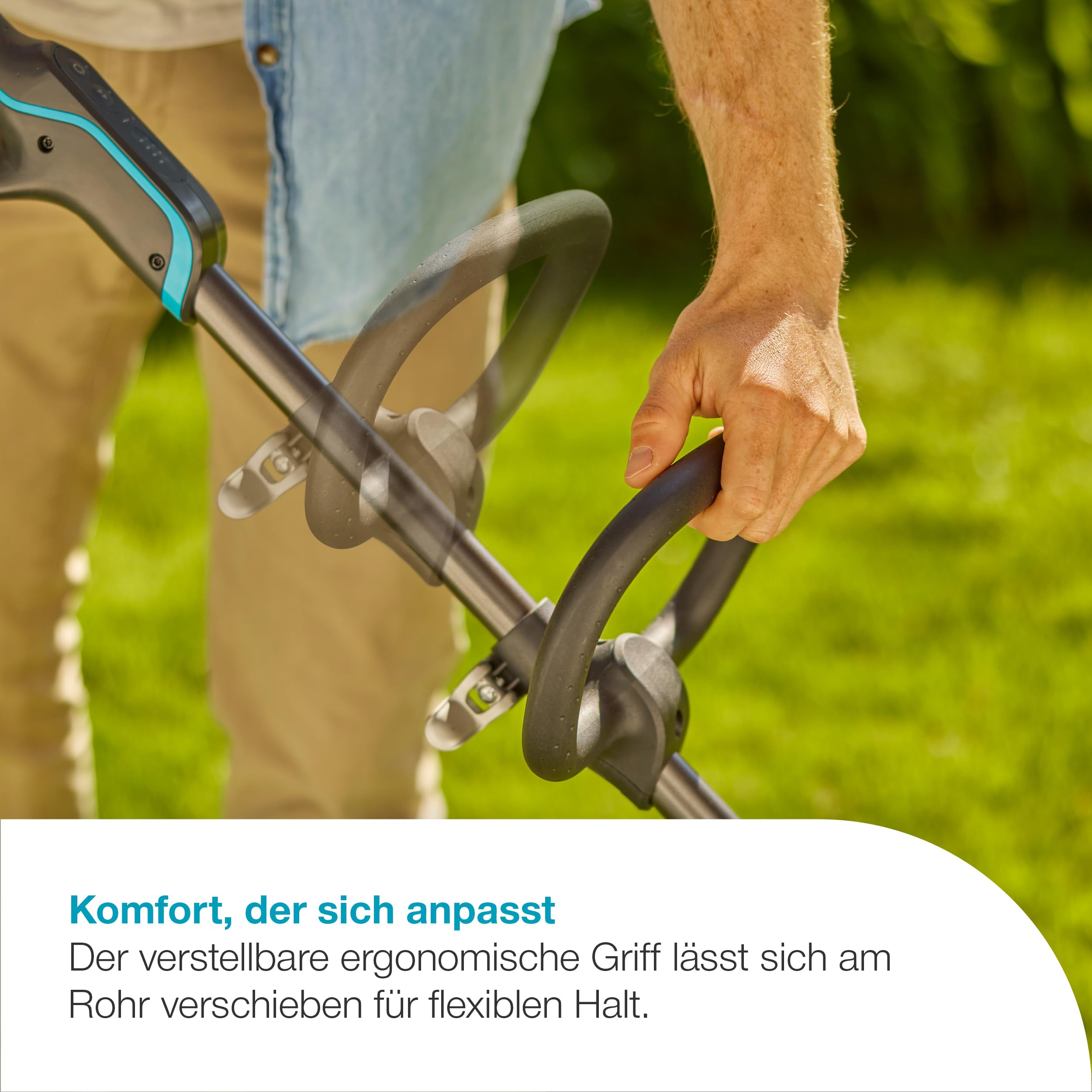 Gardena Akku-Rasentrimmer PowerTrim 30/18V P4A Solo: Leistungsstark, 2-mm-Nylonfaden, Verstellbar, Für Dickes Gras, Kabellos (14703-55)