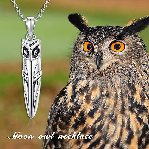 Miniatura 5 de ONEFINITY Owl Necklace 925 Sterling Silver Owl Pendant Oxidized Vintage Owl Jewelry Christmas Gifts for Women Mom Wife