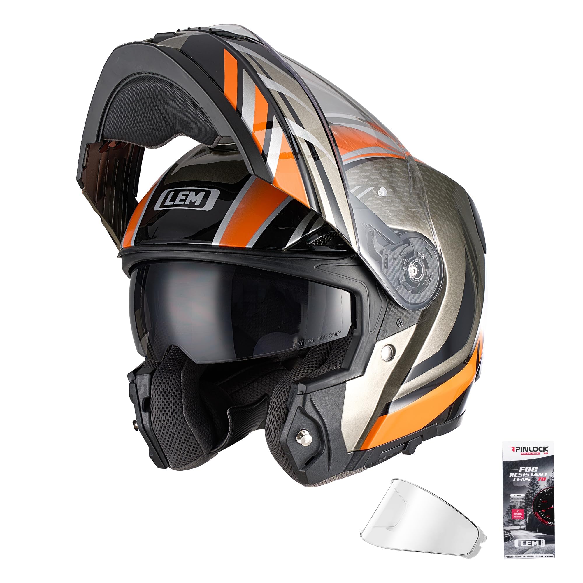 Amazon.com: LEM Modular Motorcycle Helmets Fiberglass, Full Face Motorcycle Helmet Flip Up for Touring, DOT Certified, Release Sun Visor & Removable Comfort Liner, Lightweight Street Bike Helmet (Orange, M) : Automotive Amazon.com: LEM Modular Motorcycle Helmets Fiberglass, Full Face Motorcycle Helmet Flip Up for Touring, DOT Certified, Release Sun Visor & Removable Comfort Liner, Lightweight Street Bike Helmet (Orange, M) : Automotive