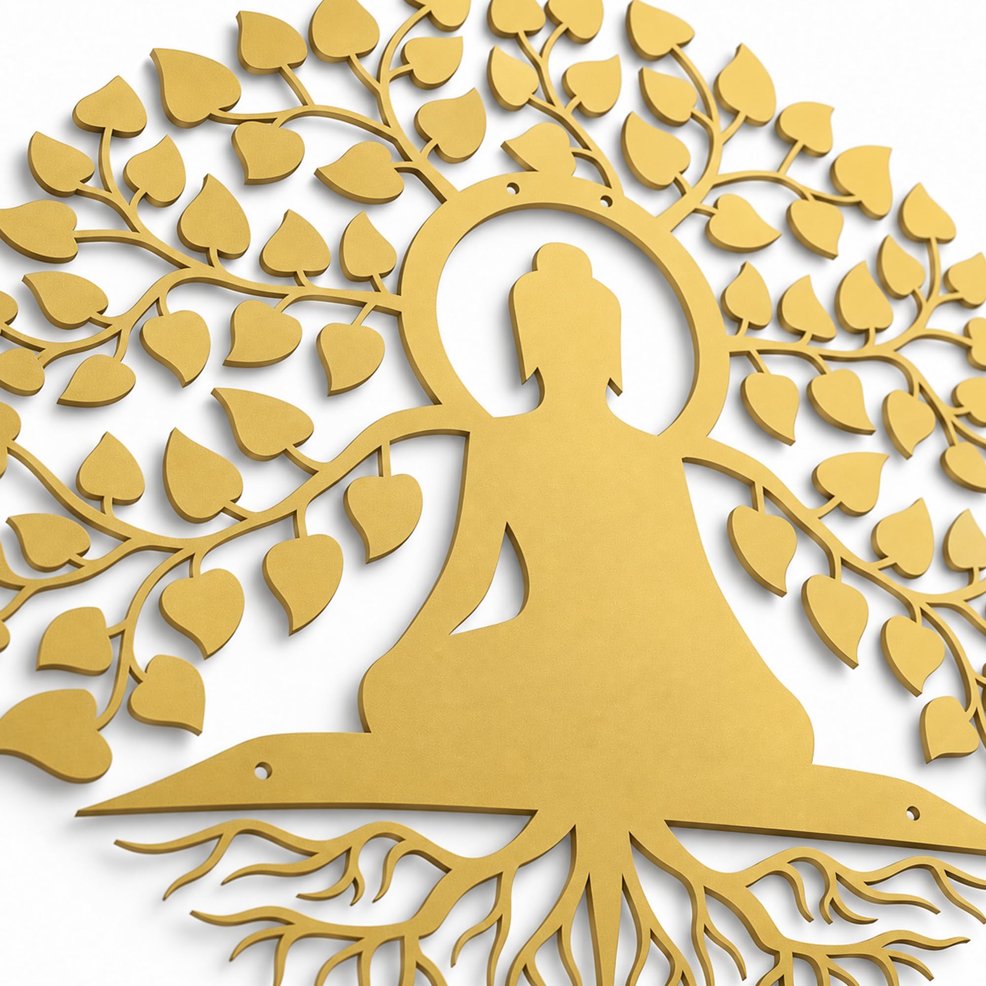 Metal Buddha Wall Art - Serene Home Decor -6