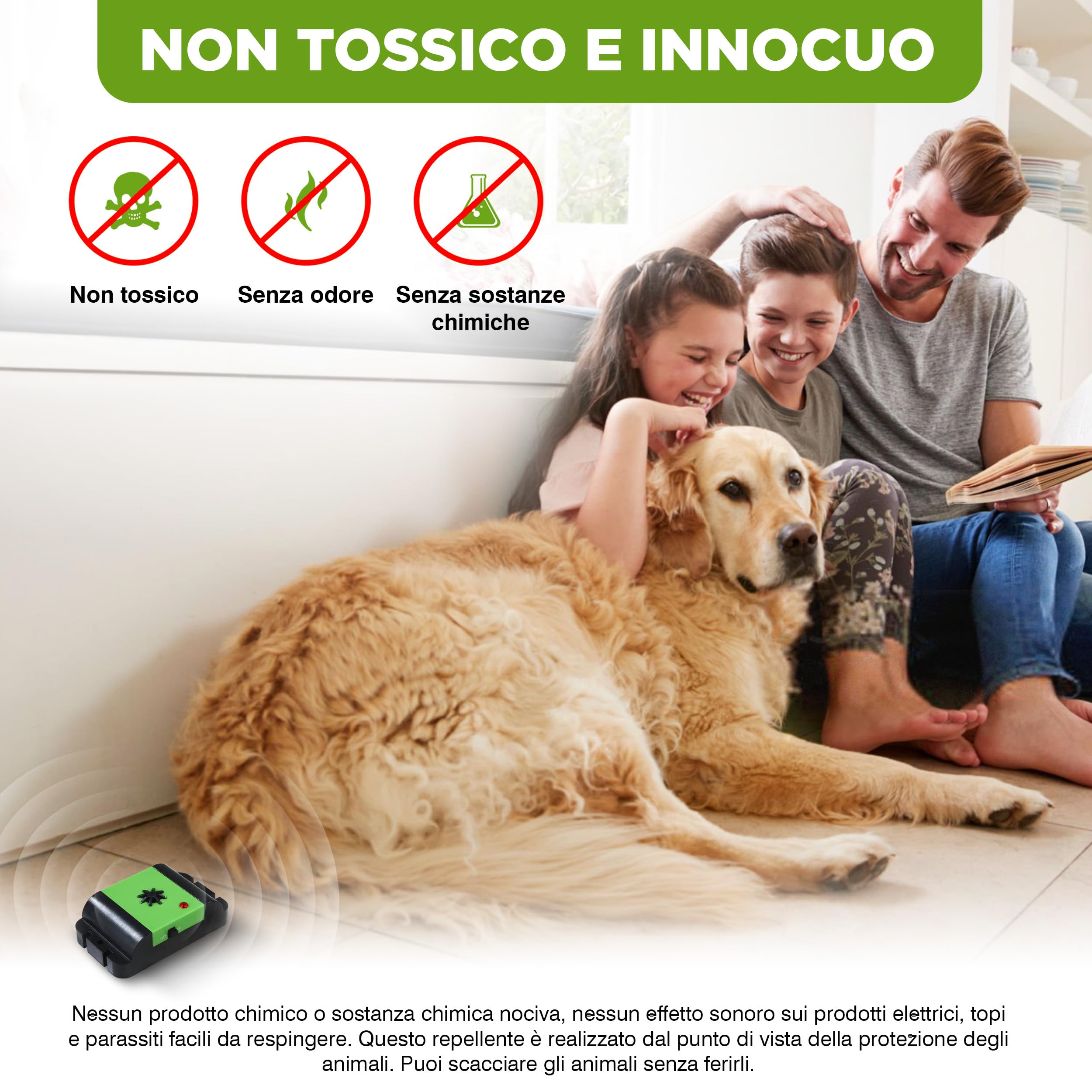 ISOTRONIC repellente martore auto batteria sensore vibrazione ultrasuoni protezione soffitte garage dissuasore raggio 40m² 3 unità efficace interno esterno difesa stop roditori mobile antiroditore