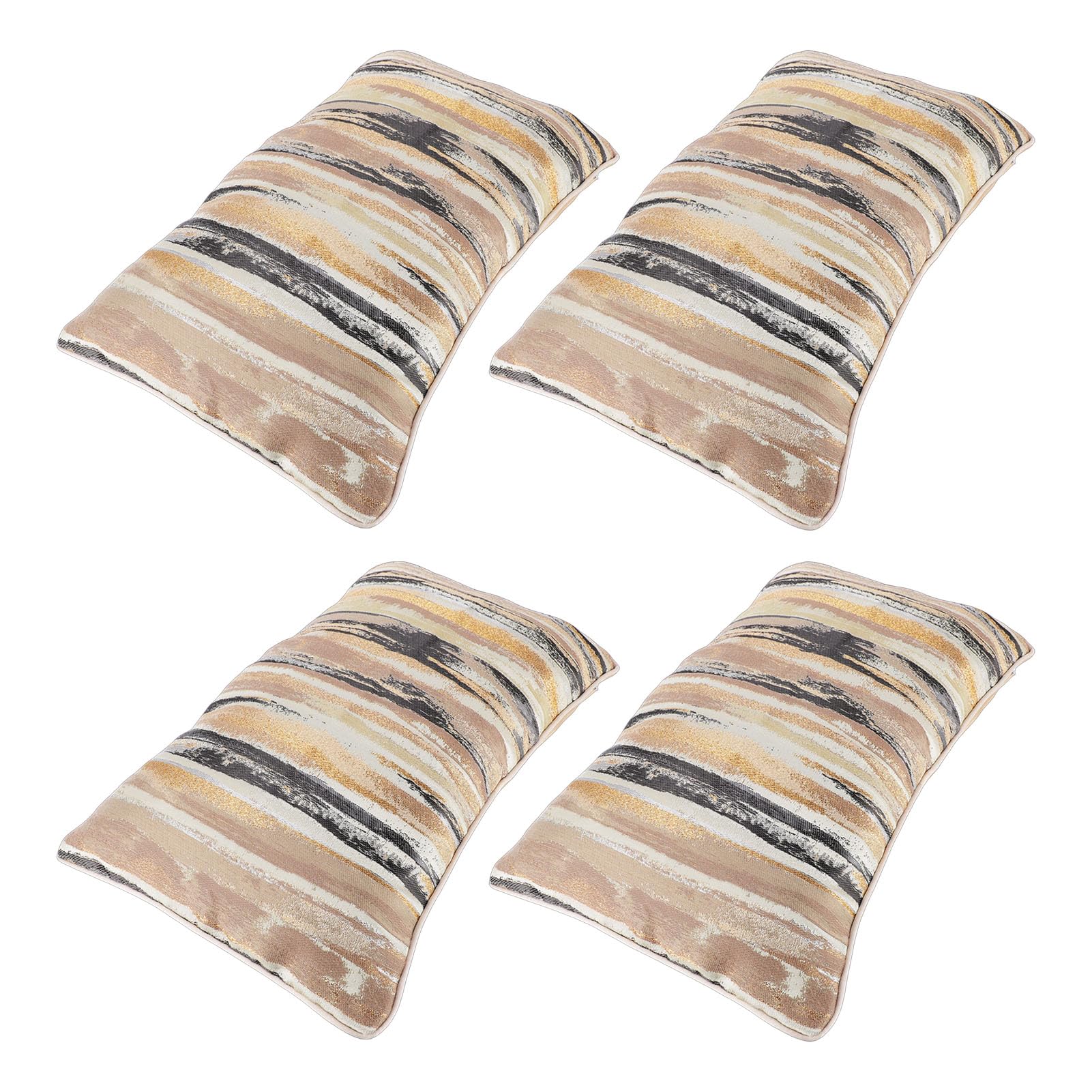 10 Federe per Cuscini, Federe Decorative, in Tessuto di Poliestere con Design Moderno in Stile Rustico in Oro, Ideali per Divano, Sedia, Letto e Decorazioni per la Casa (50,8x30,5 cm/20x12