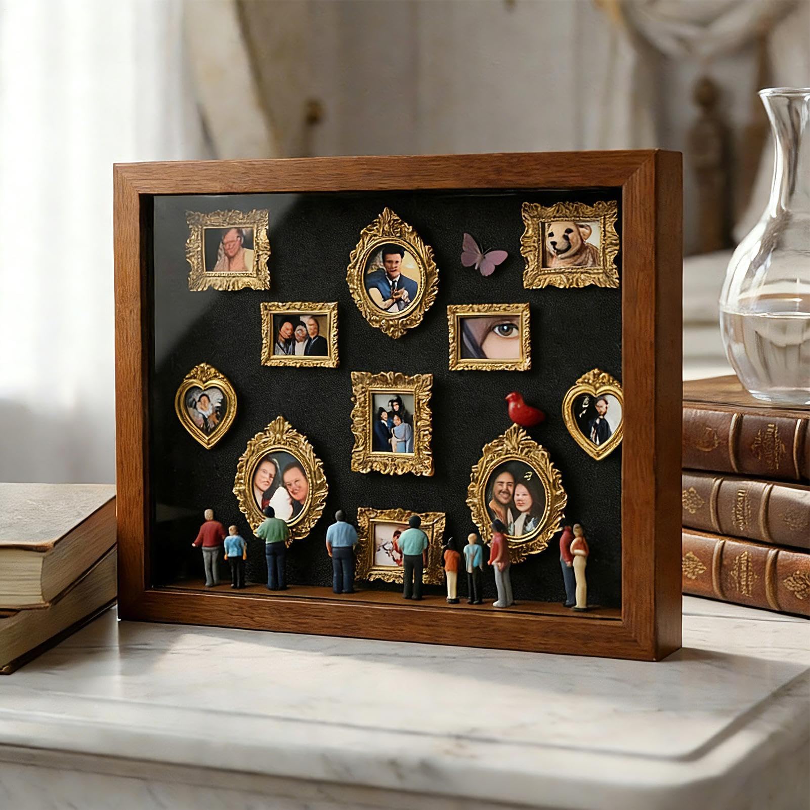Mini Muzeum Pudełko z Sylwetkami Wyświetlacz Zdjęć z Sylwetką i