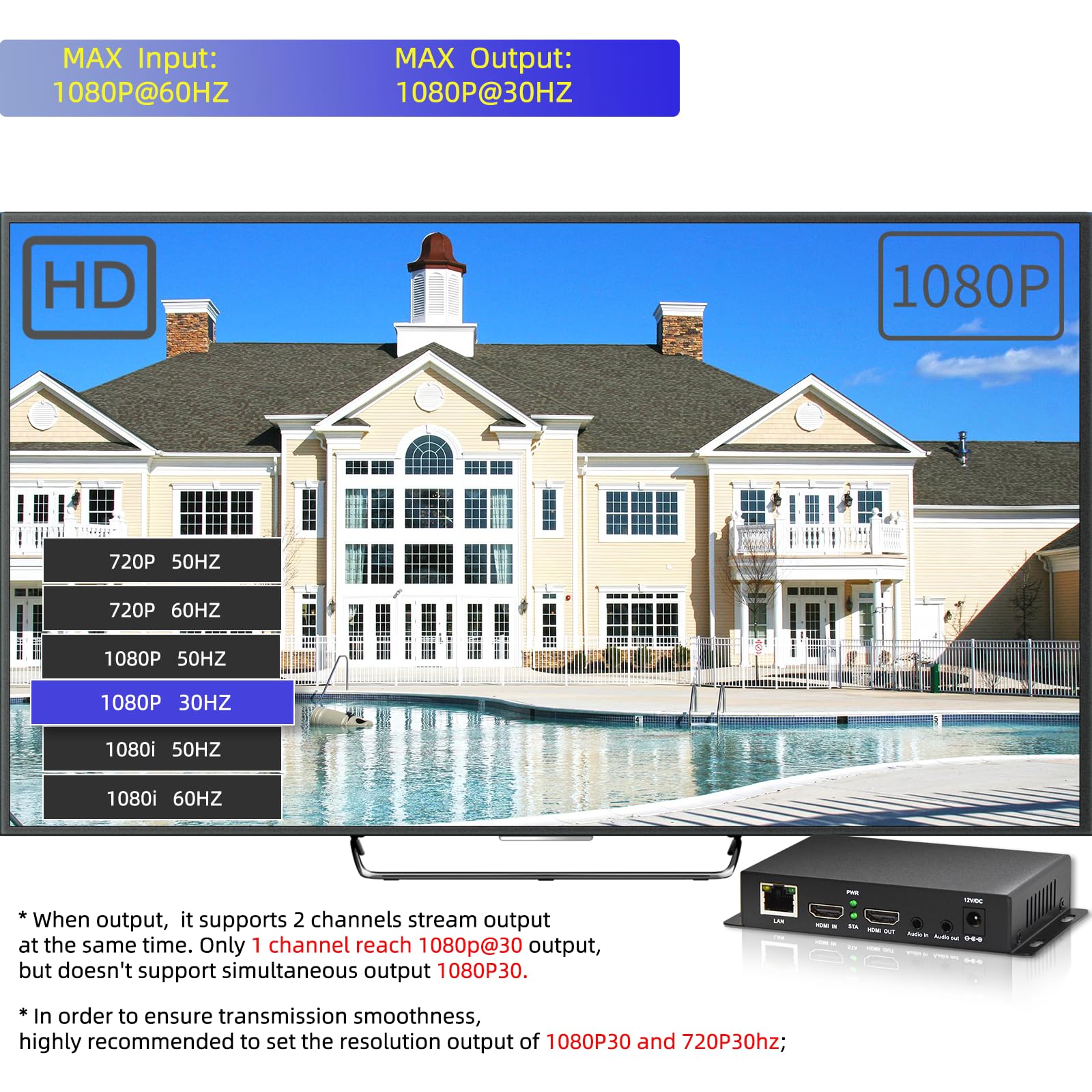 H.265/264/MJPEG Ultra Mini HDMI 1080P Video Encoder HDMI zu H.264 HTTP, RTSP, RTMP,RTMPS, SRT, HLS, FLV,ist kompatibel mit ONVIF, Multicast Encoder für YouTube Facebook Twitch Live