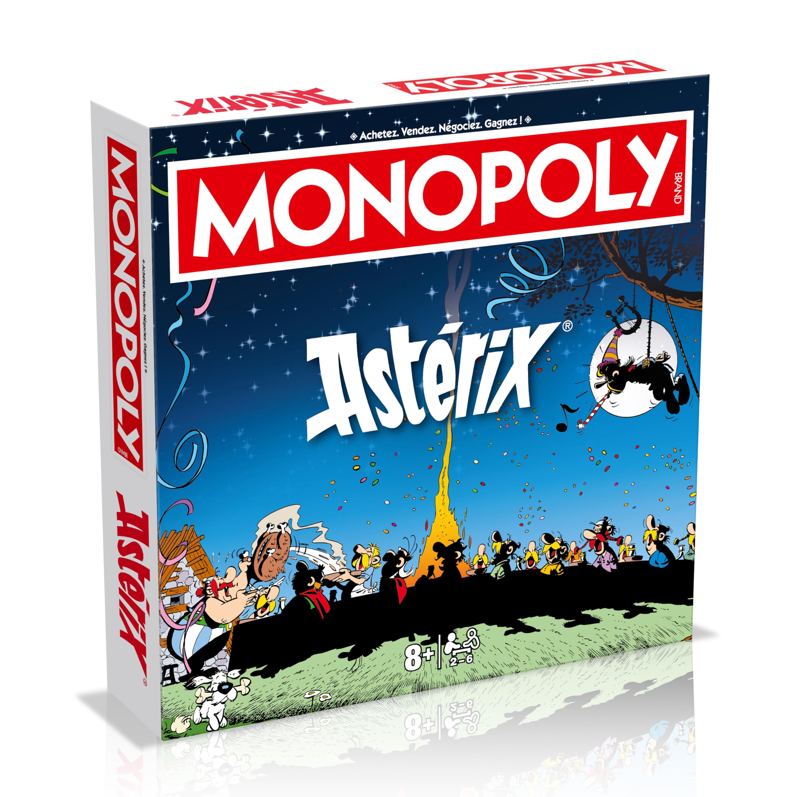 Winning Moves Monopoly Astérix - Juego de Mesa Familiar a Partir de 8 años - Juego de Mesa de 2 a 6 Jugadores - Versión Francesa