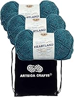 Vista 28 de Lion Brand Heartland Capitol Reef 136-140 (3 cadejos - mismo lote de tinte) Hilo estambre medio #4 acrílico para crochet y tejer con bolsa