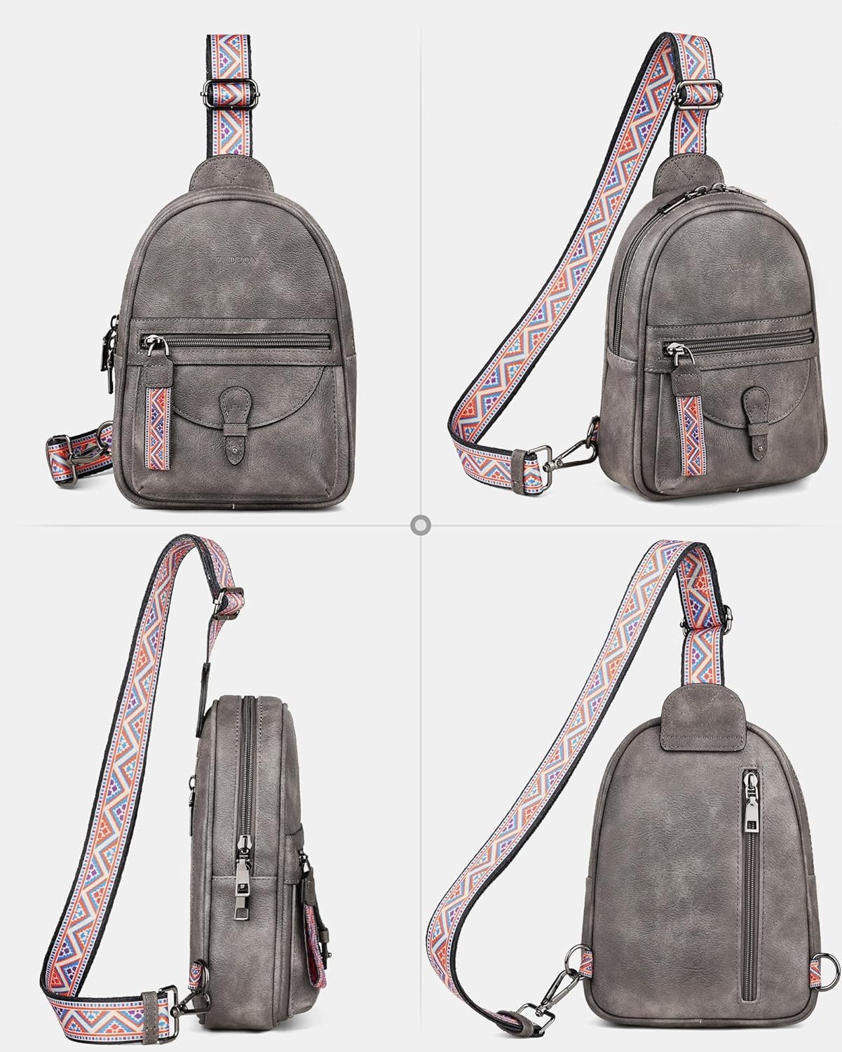 FADEON Small Sling Bag for Women - Mini Crossbody Bag - Designer Sling Purse Cute PU Leather Shoulder Bags - Image 4