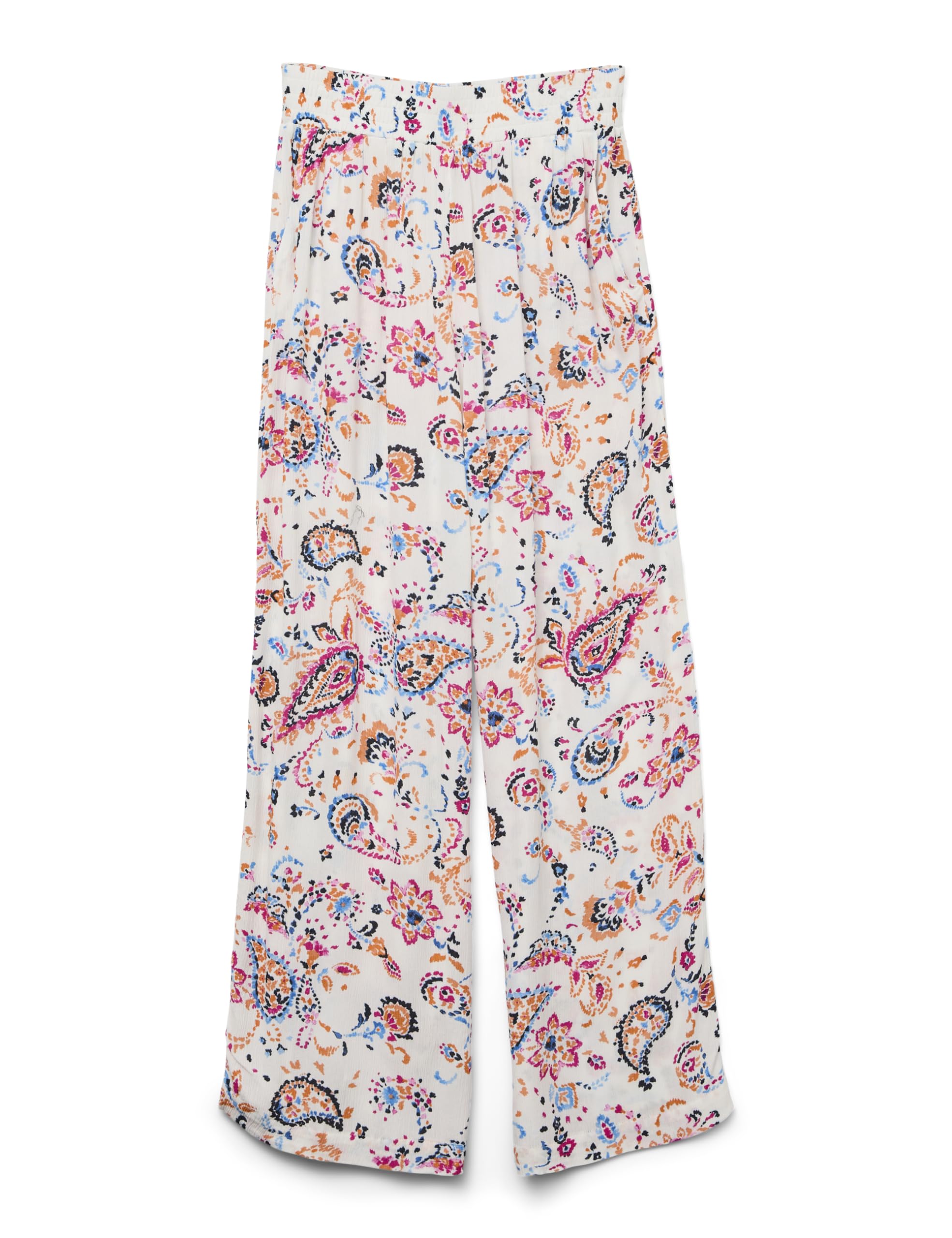 VERO MODA Women's Vmmenny Hw Wide Pants WVN Ga, Cloud Dancer, M