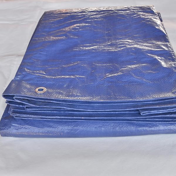 Tenax Cover All Bâche avec œillets en métal imperméable et indéchirable 3 x 5 m Vert/bleu 90 g/m² Pour bois, meubles de jardin, voitures, piscines, bateaux, camping - 3
