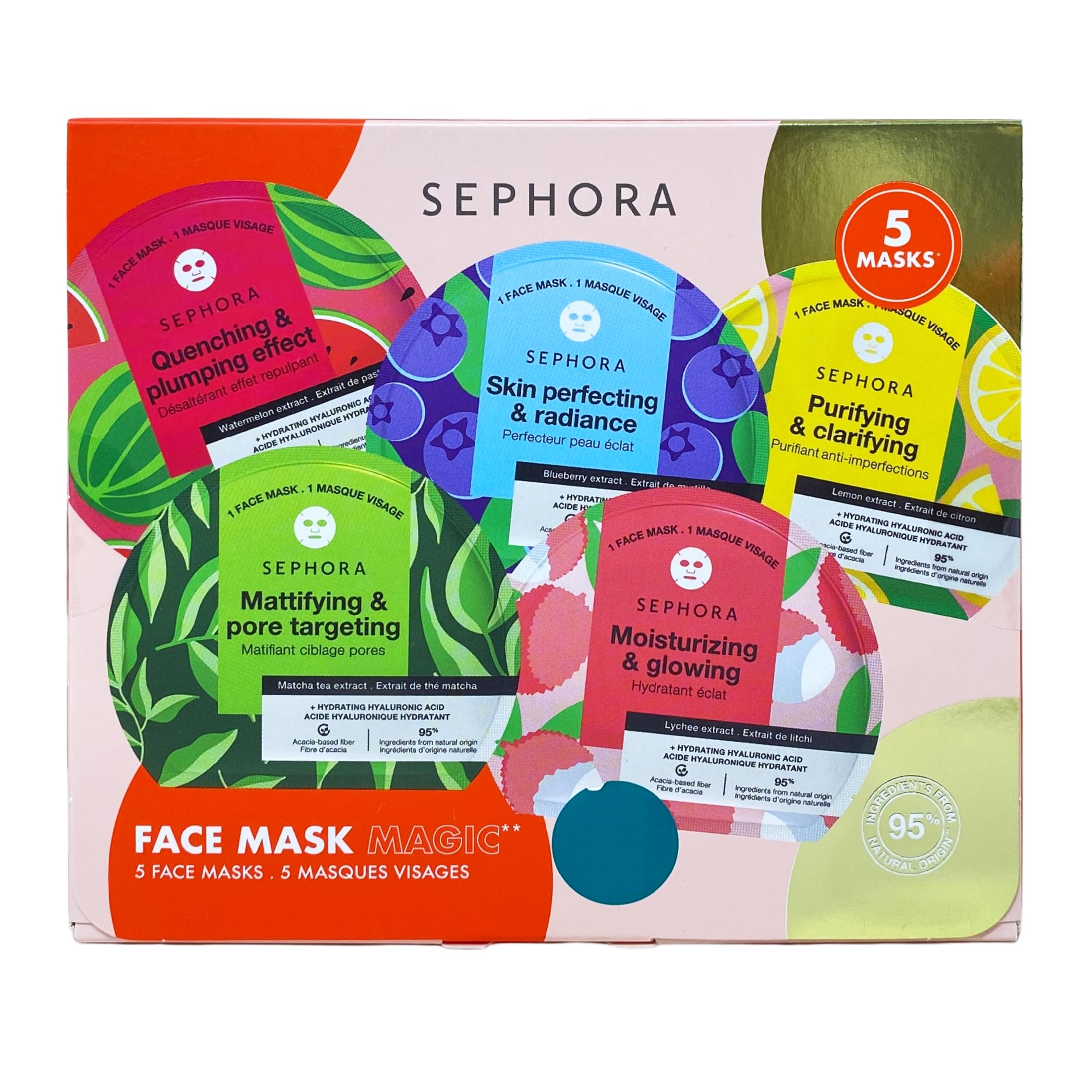 SEPHORA Collection Face Mask Magic Set – 5 Hydrating Masks